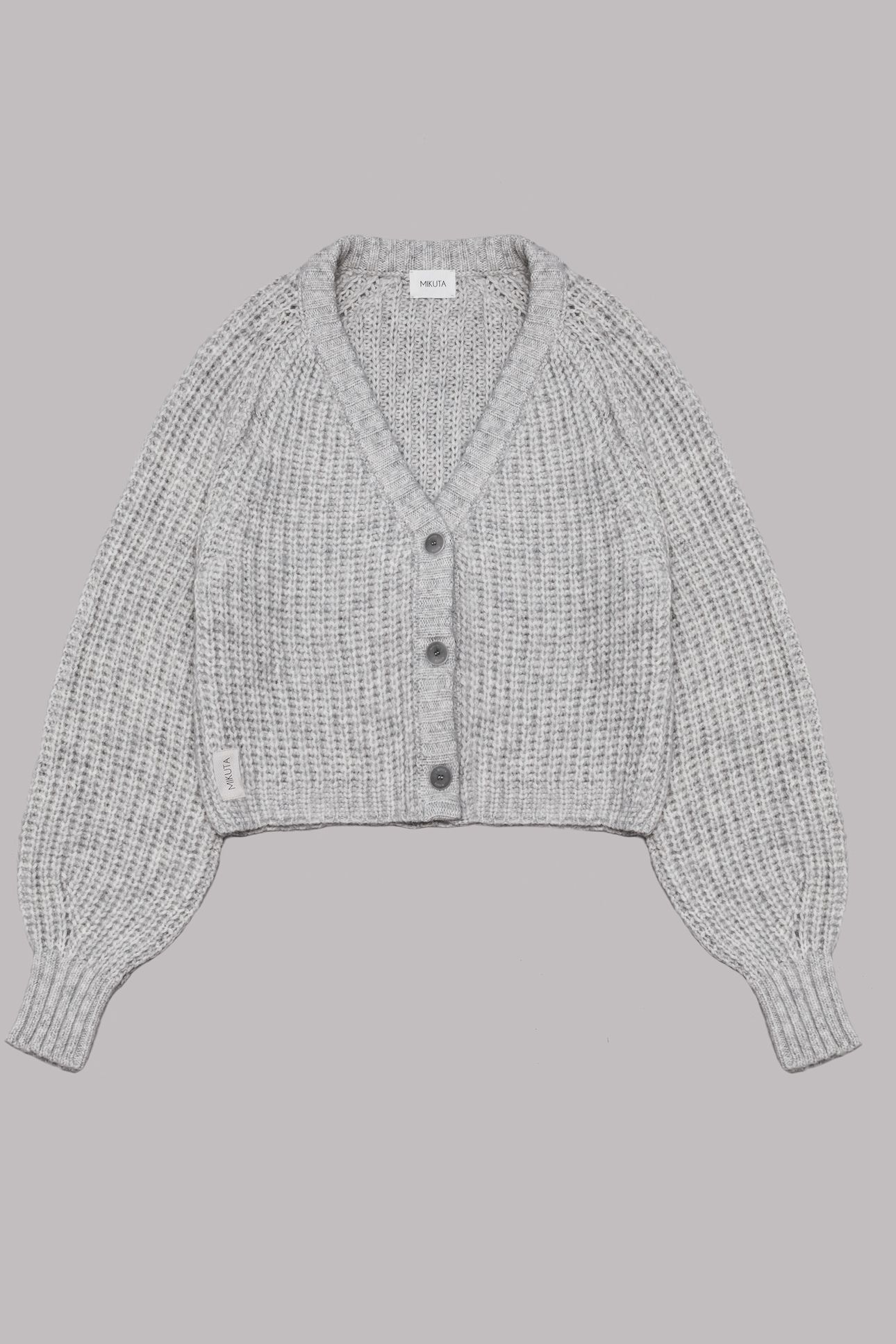 THE LIGHT SHORT KNITTED CARDIGAN WHITE 3