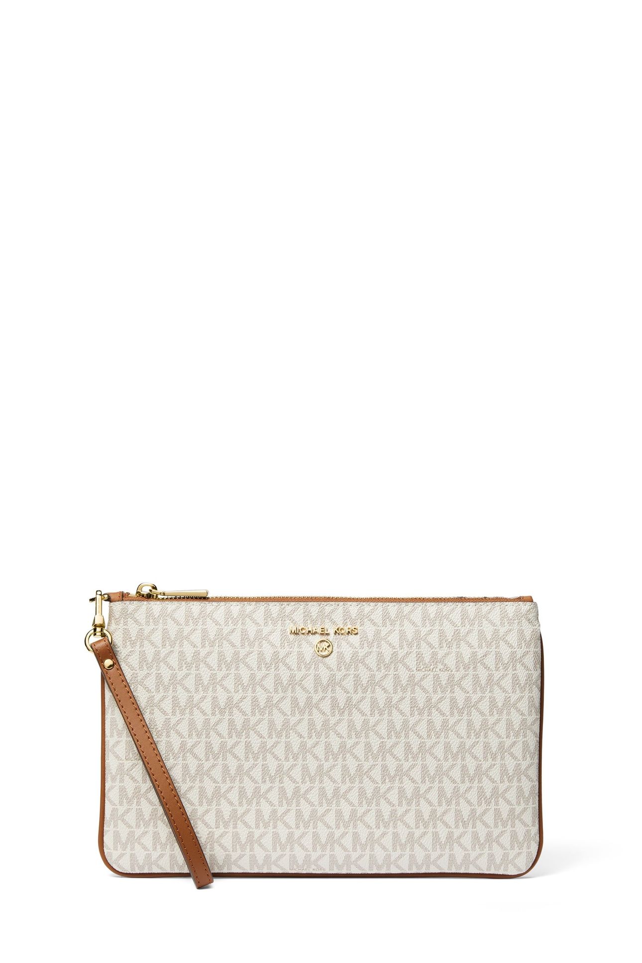 LARGE TOP ZIP WRISTLET VANILLA/ACORN 1