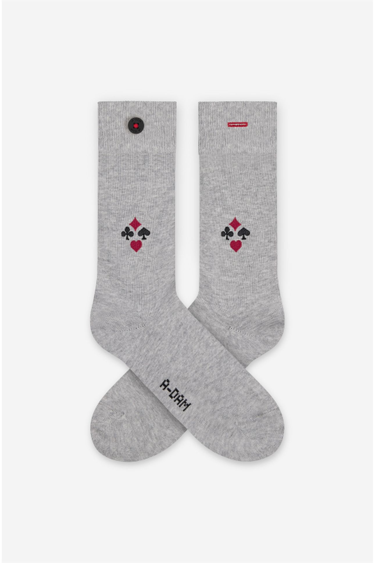 A-DAM 3-PACK CASUAL SOCKS CARD ICONS GREY MELANGE 2