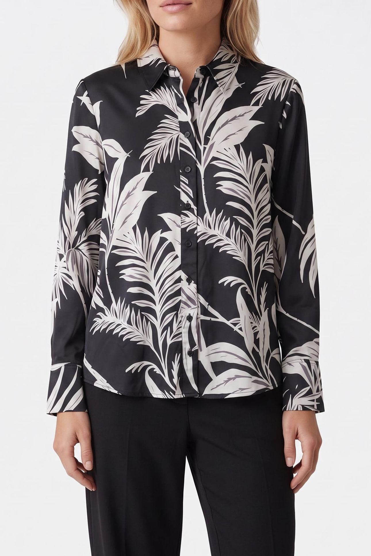 LS CONCETTA BUTTONS FOREST TROPICAL BLK 1