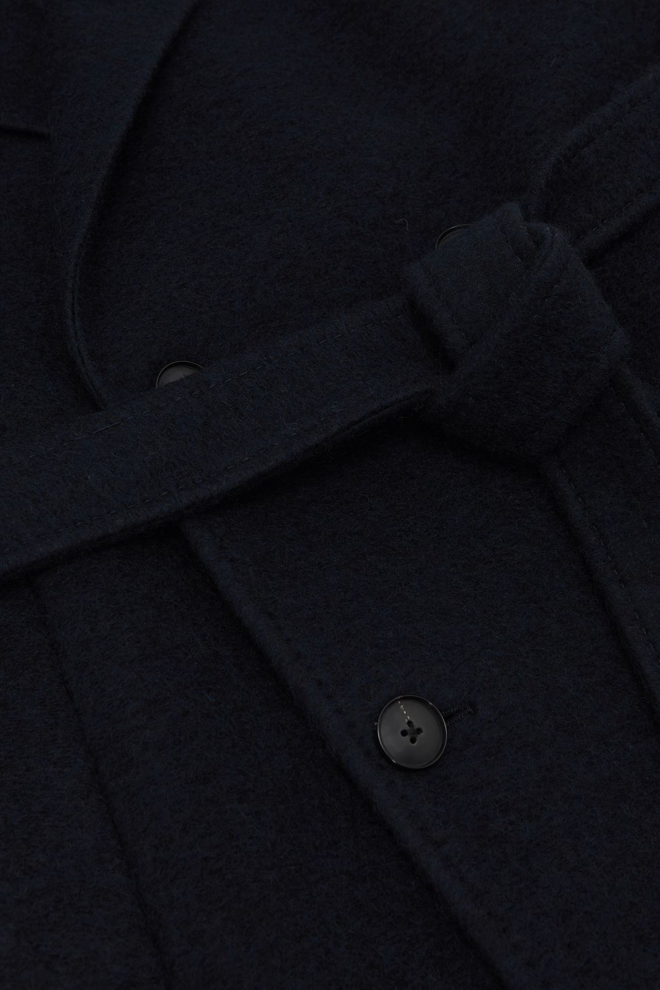 LS BOUCLE DB BELTED OVERCOAT NAVY 8