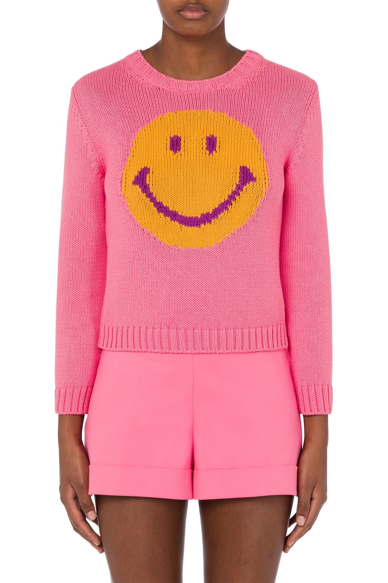 SMILEY® COTTON PULLOVER PINK 1