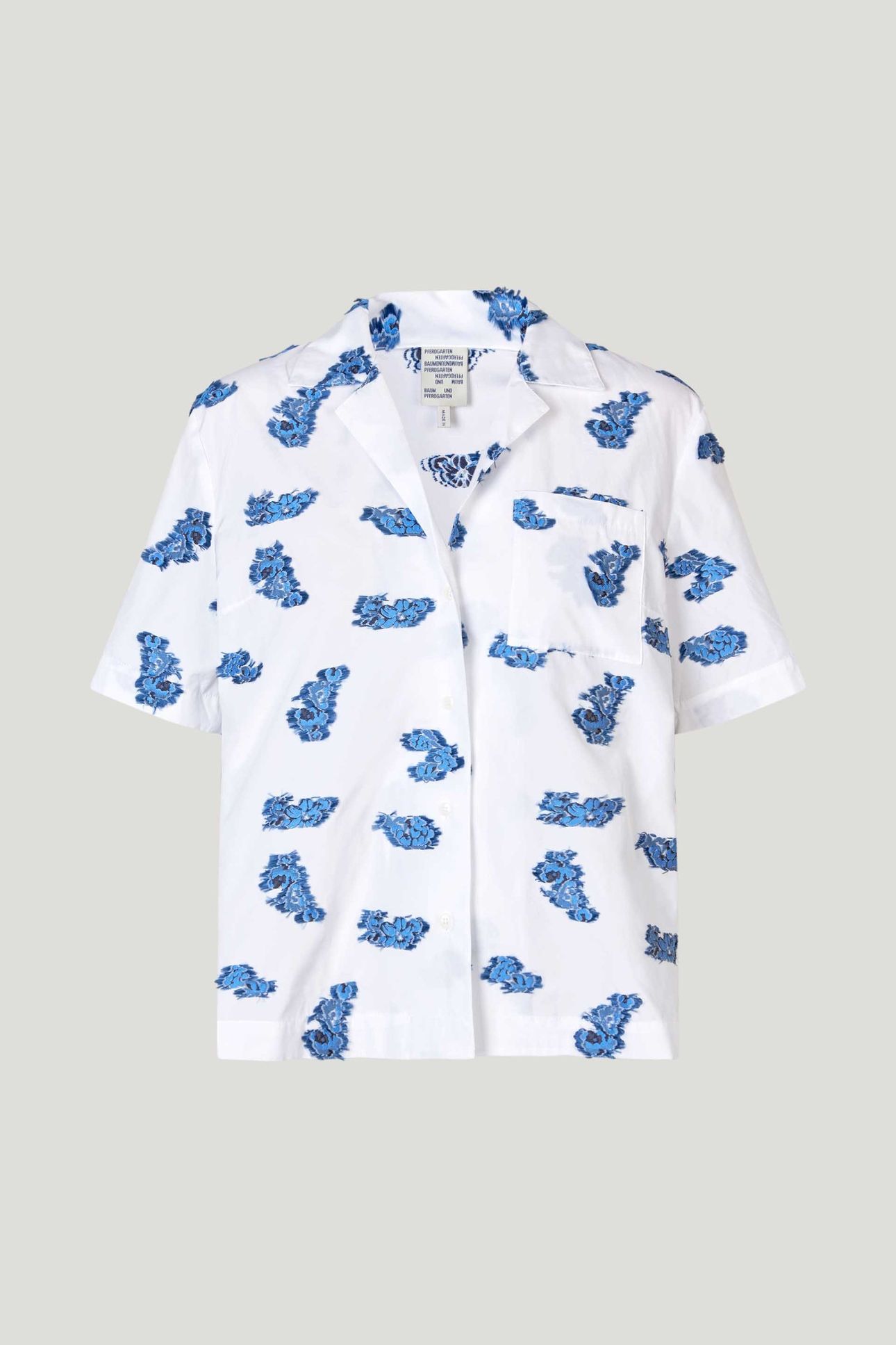 MALISSA SHIRT BLUE BOUQUET JACQUARD 3