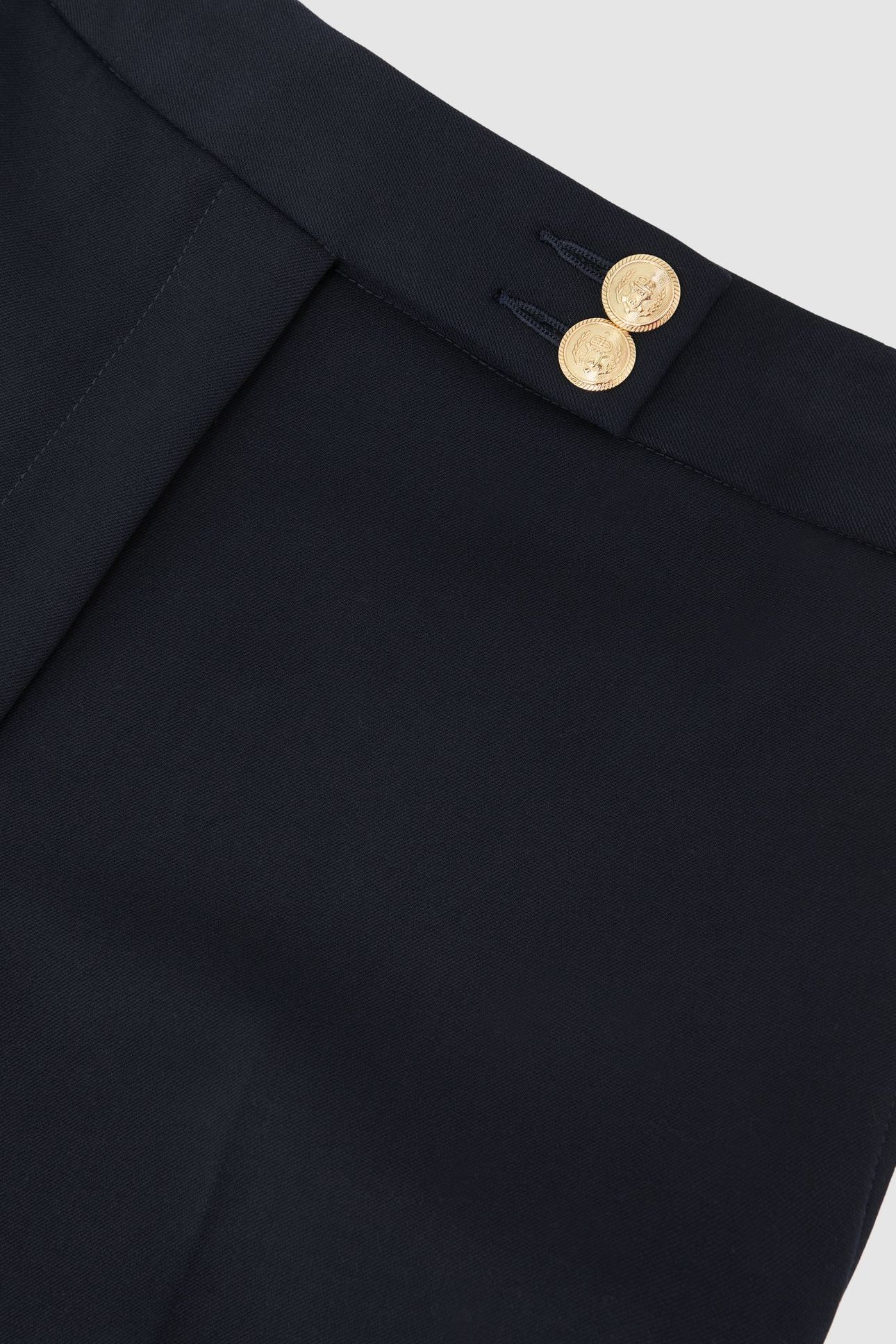 TAPER BUTTON DETAIL TROUSER NAVY 5