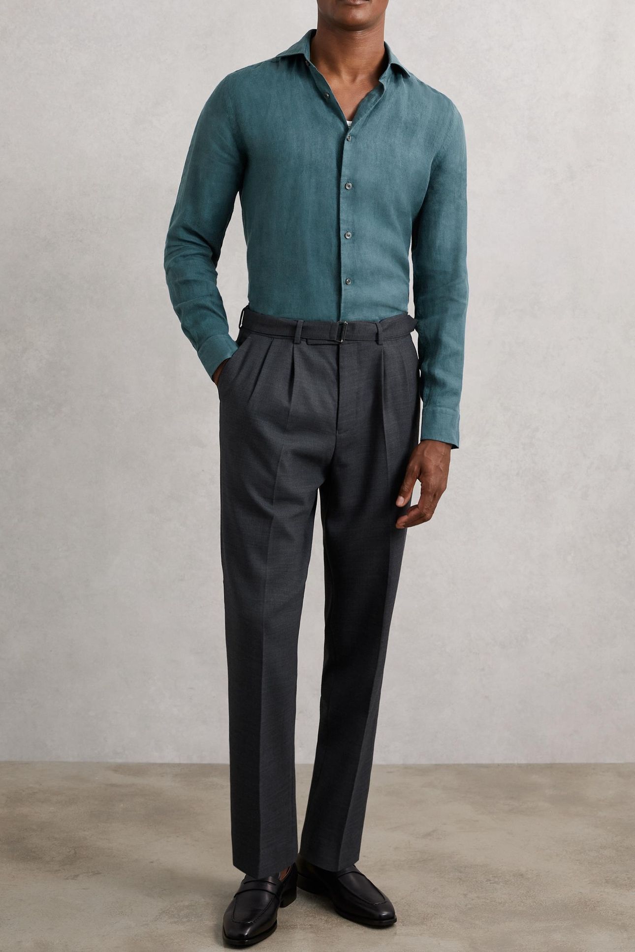 LS LINEN SHIRT ORION BLUE 3