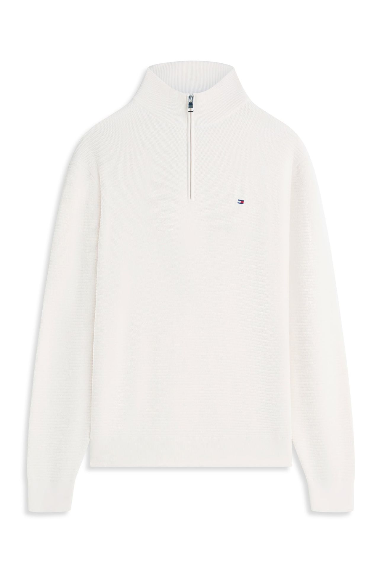 SEASONAL STRUCTURE HALF-ZIP JUMPER IVORY PETAL 4