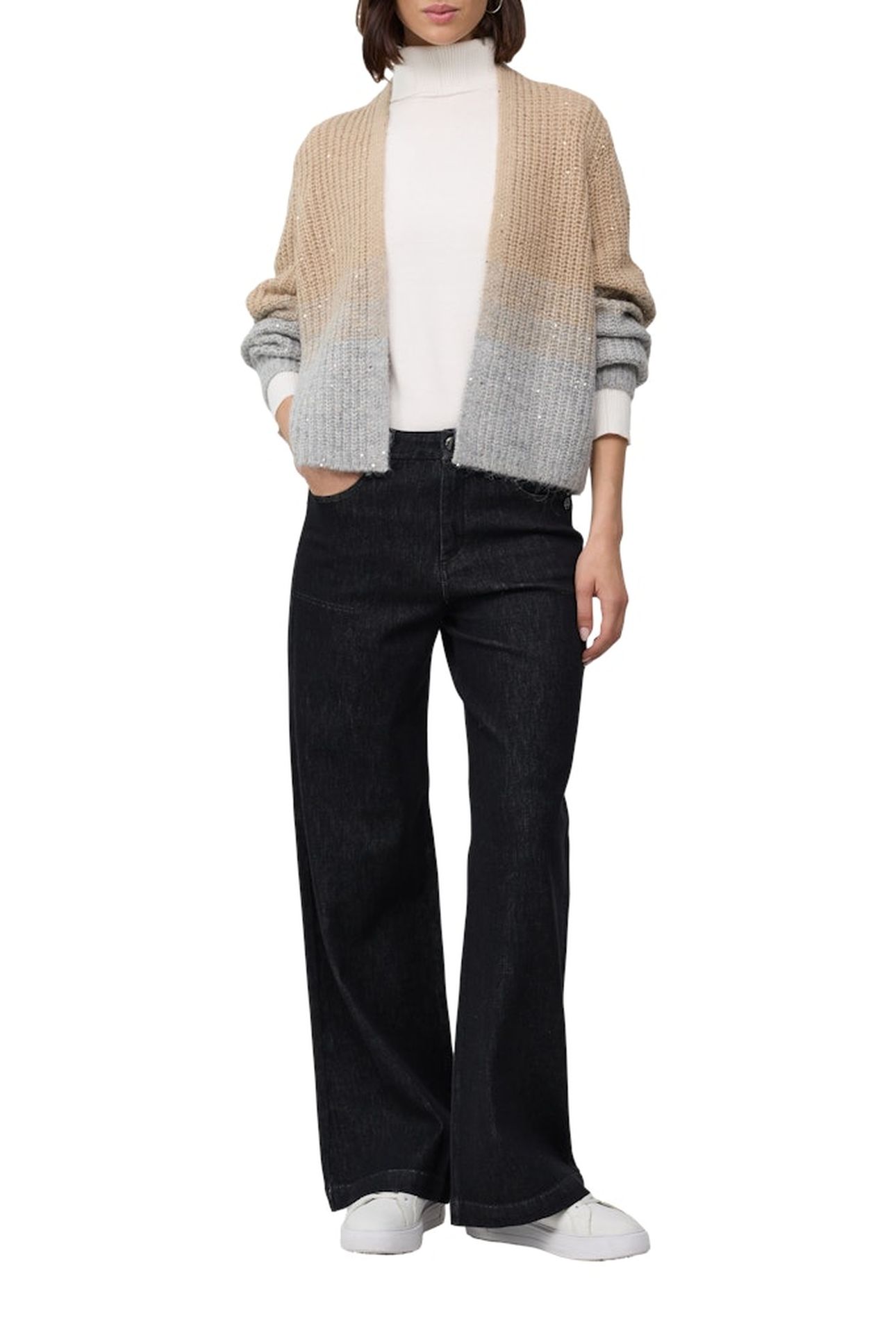 S.OLIVER CARDIGAN GREY/BLACK 4