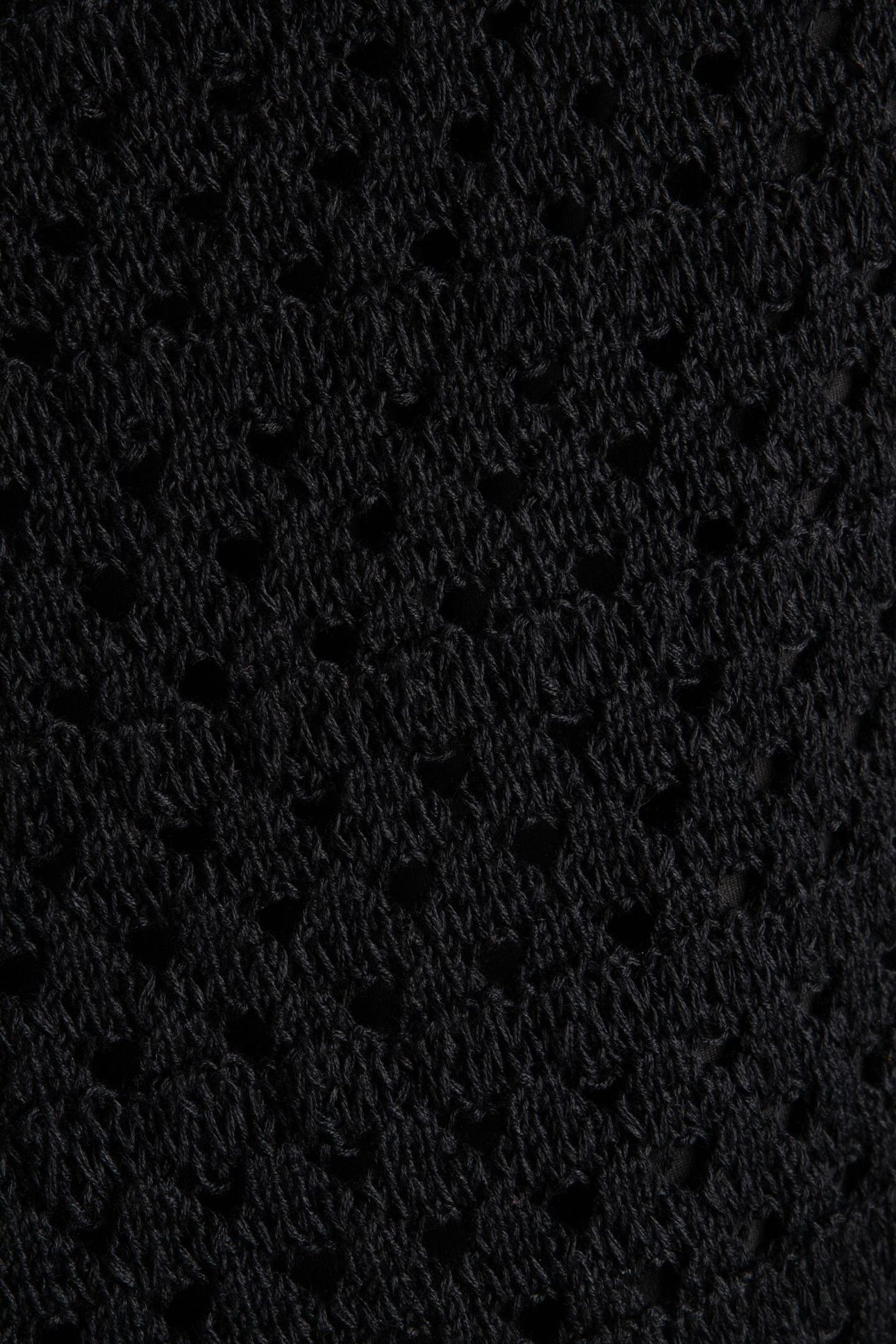 LUCA FRINGED HEM MID JET BLACK A996 4
