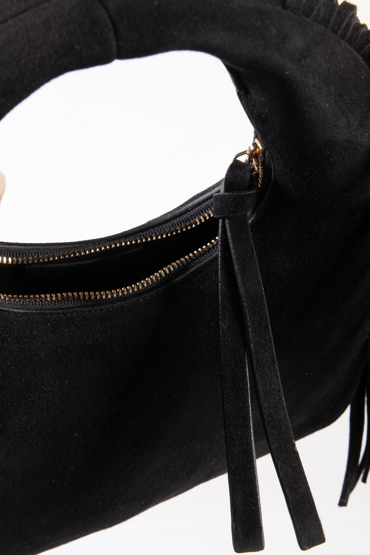 S SMALL ADELICE FRINGED BLACK 5