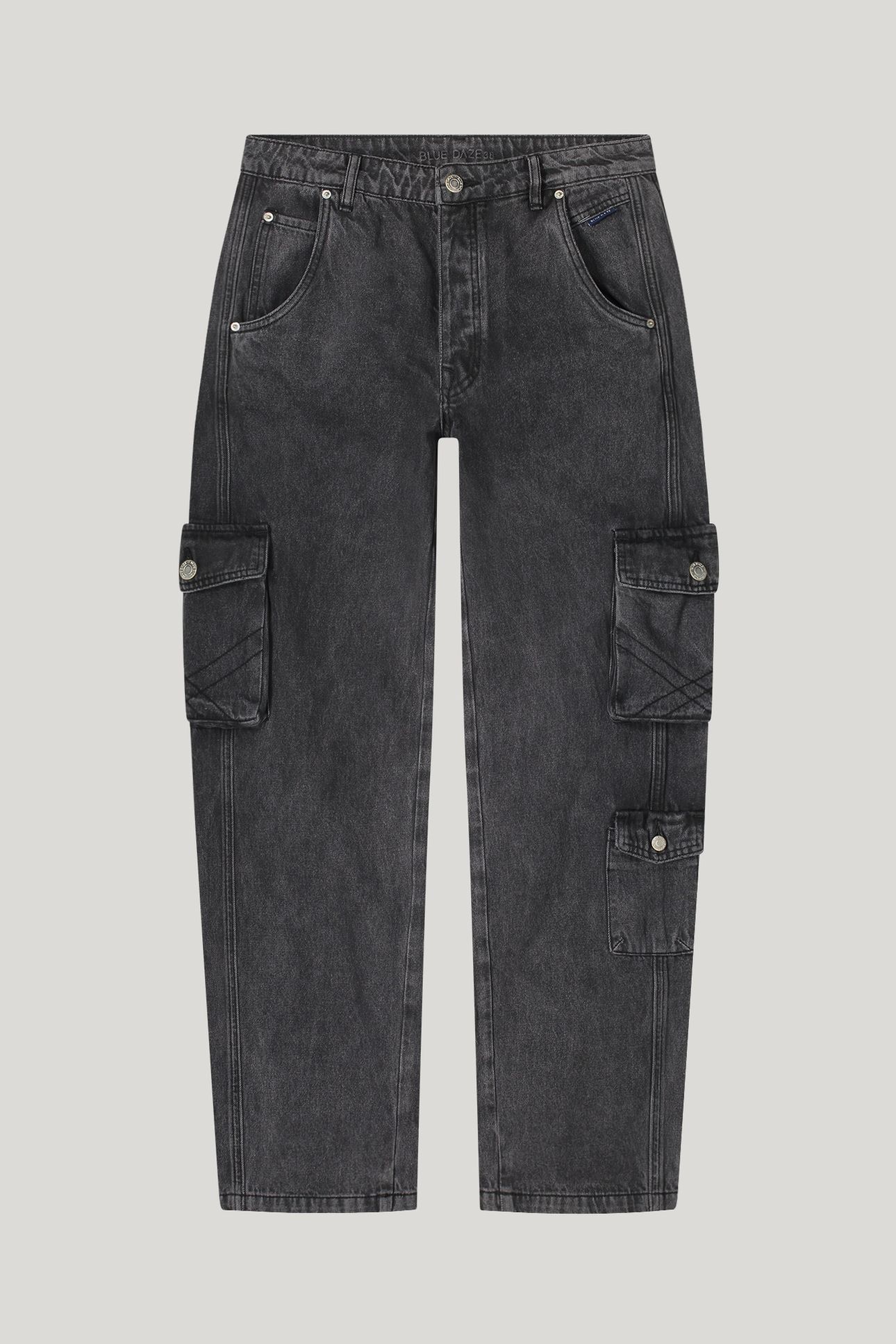 CARGO JEANS BAGGY BLACK COTTON JEANS BLACK DENIM 3