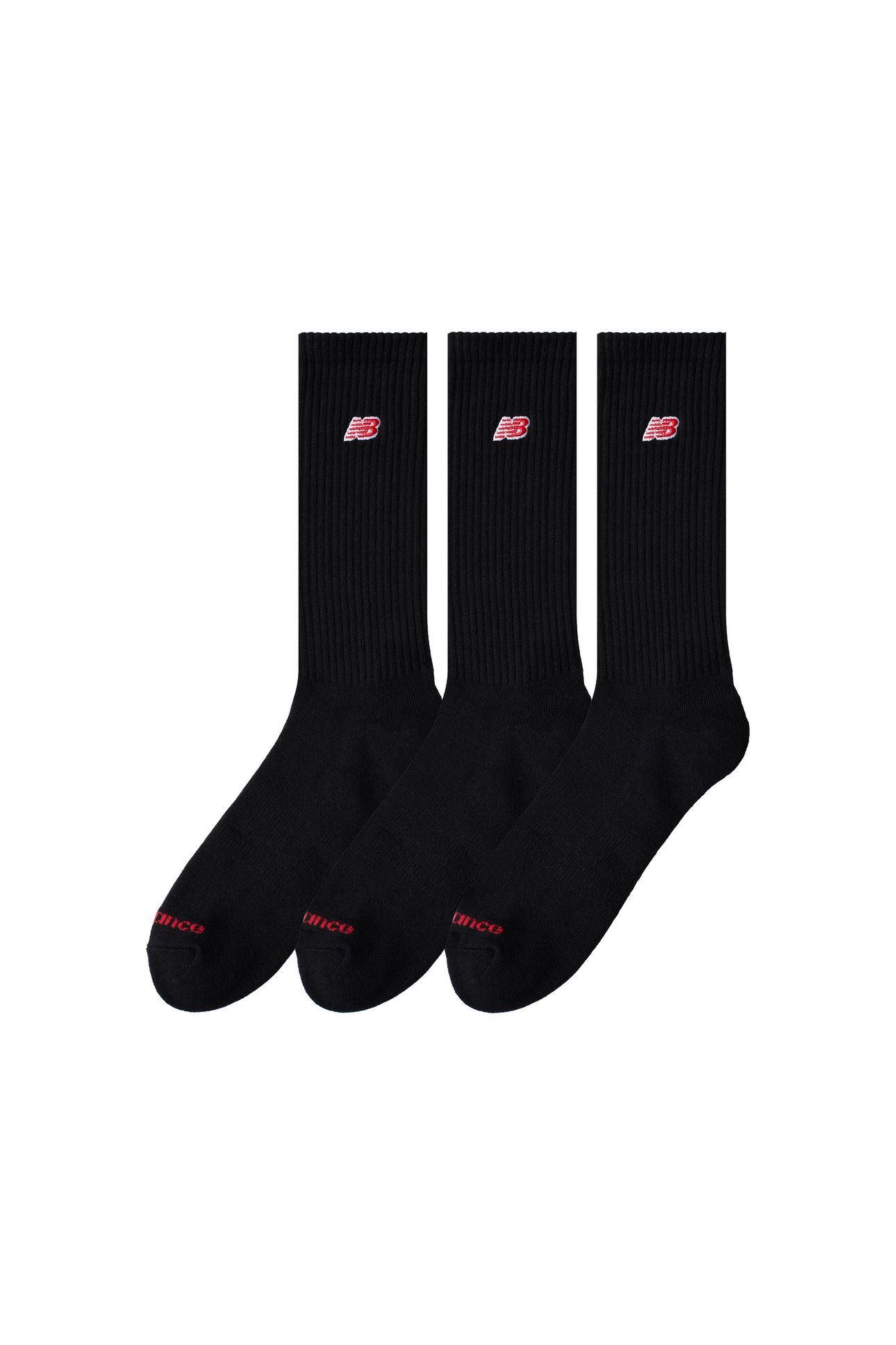 UNISEX PATCH LOGO CREW 3 PACK BLACK 1