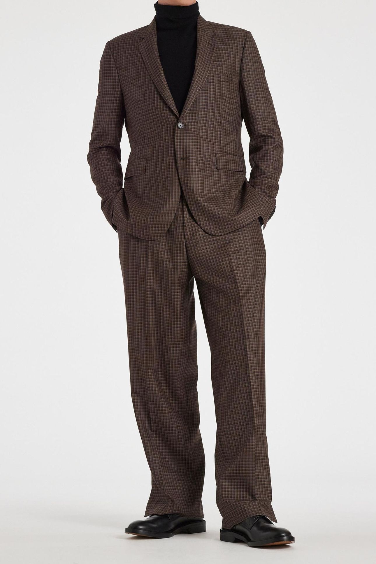 MENS SLIM FIT TROUSER DARK BROWN 3