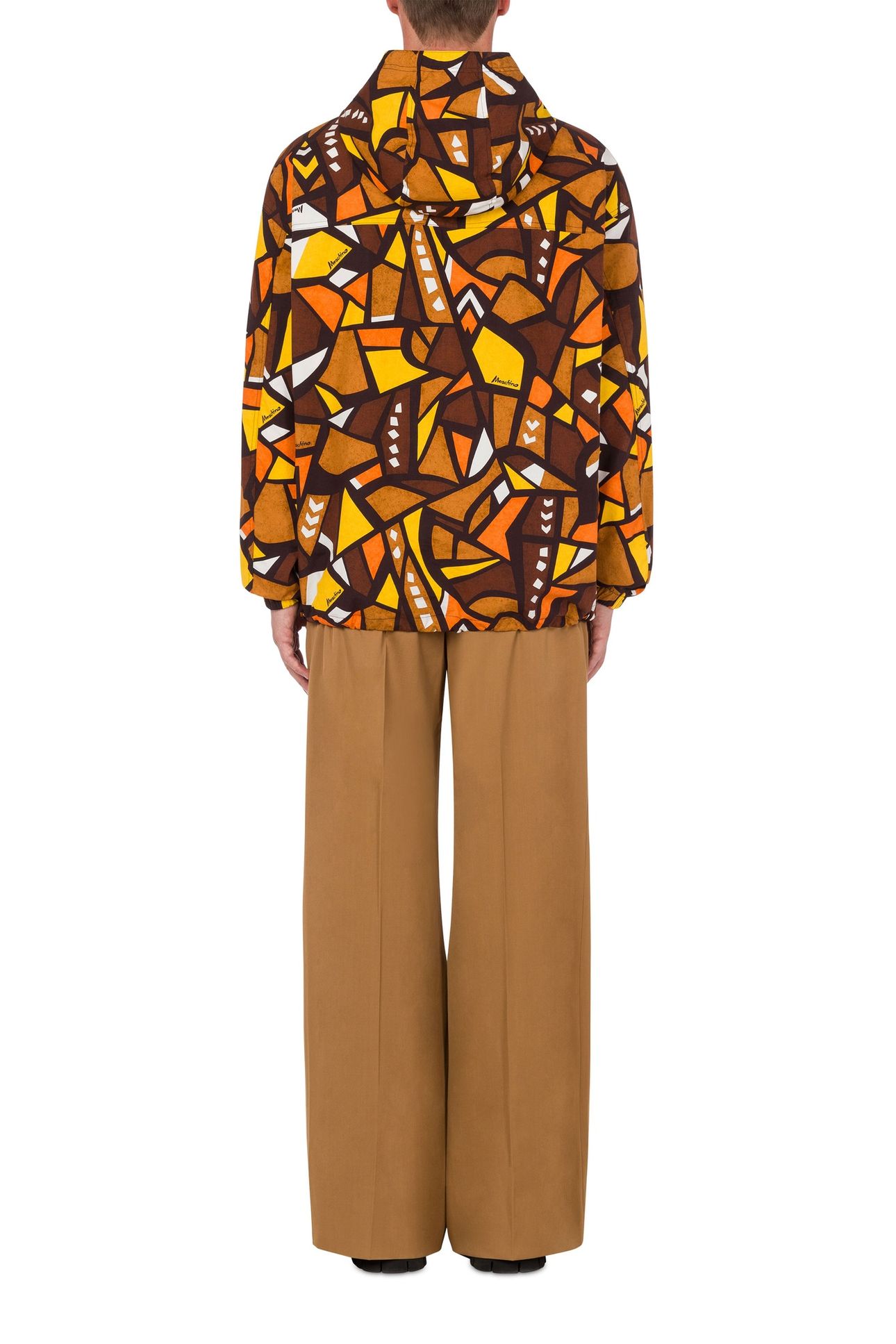 ANORAK IN NYLON WOOD PRINT BROWN 2