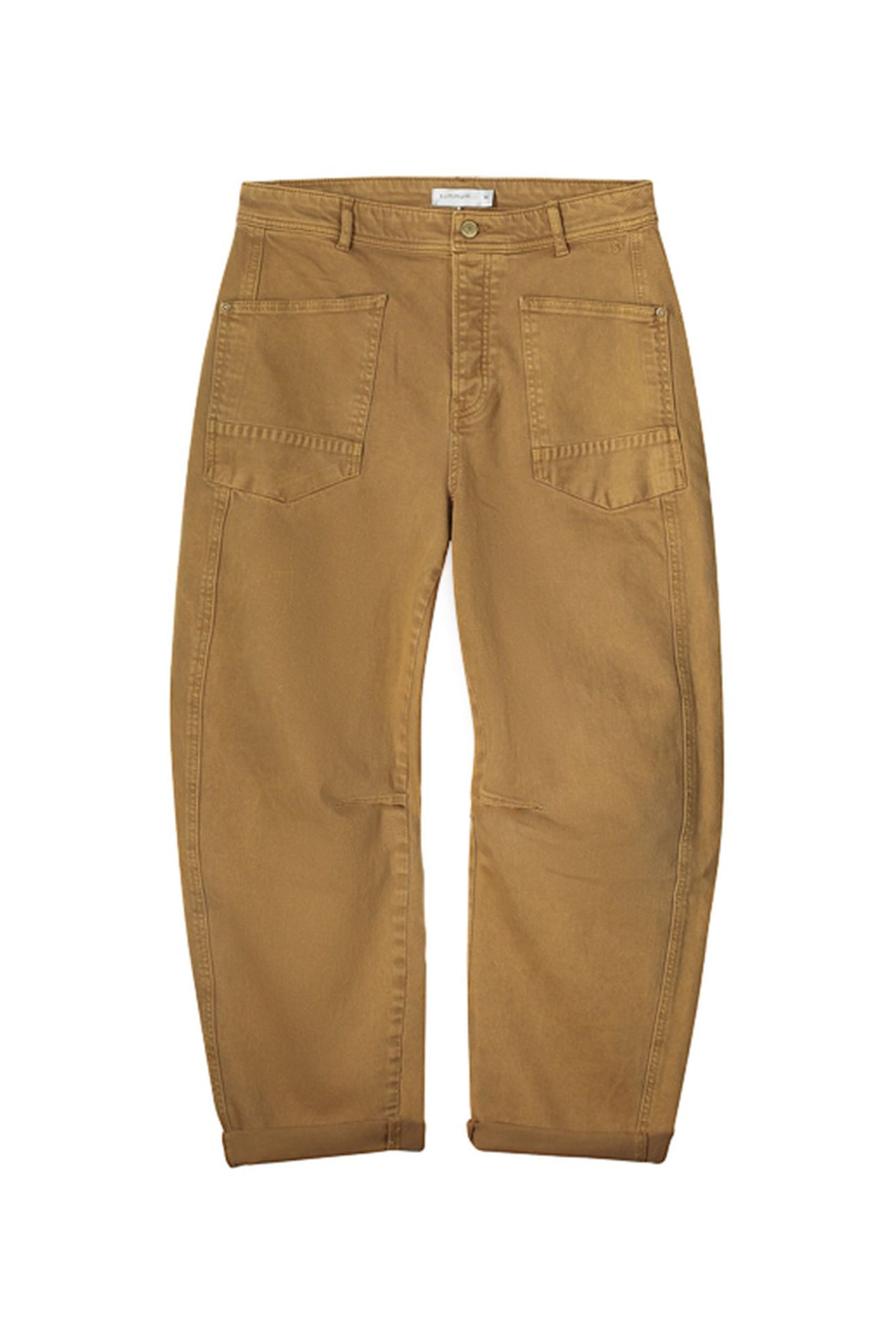 COCOON PANTS VINTAGE COMF STRETCH TWILL CAMEL BROWN 1