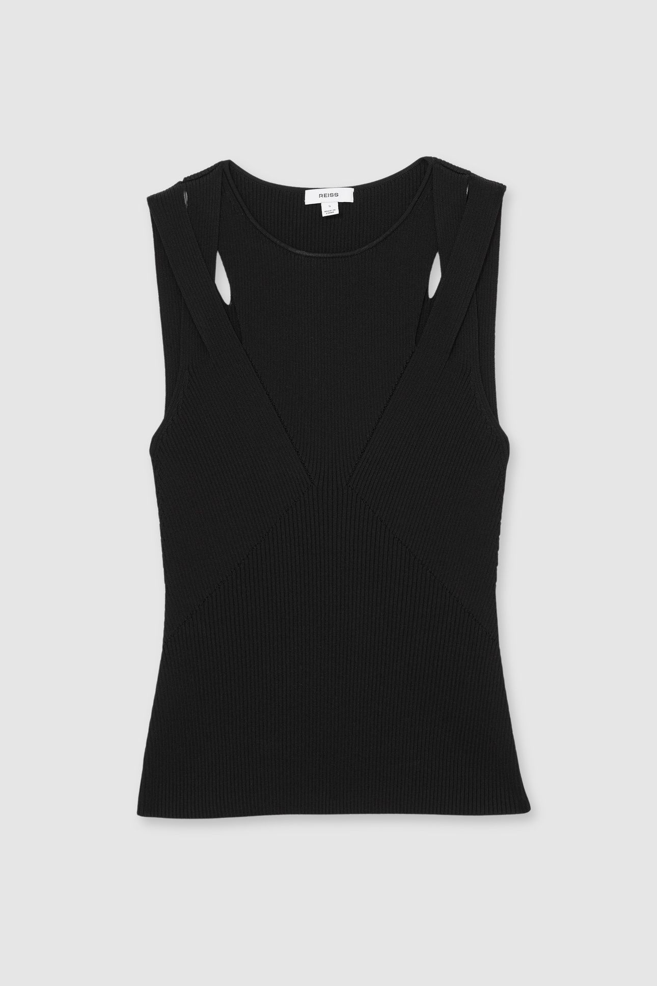 CUT OUT VEST BLACK 3