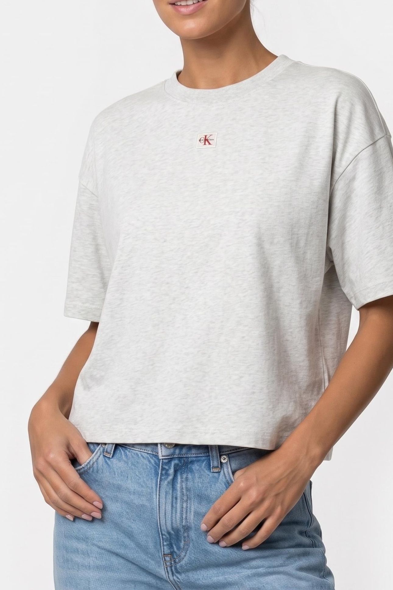 SHORT SLEEVE HERITAGE LABEL OVERSHIRT LIGHT GREY HEATHER 1
