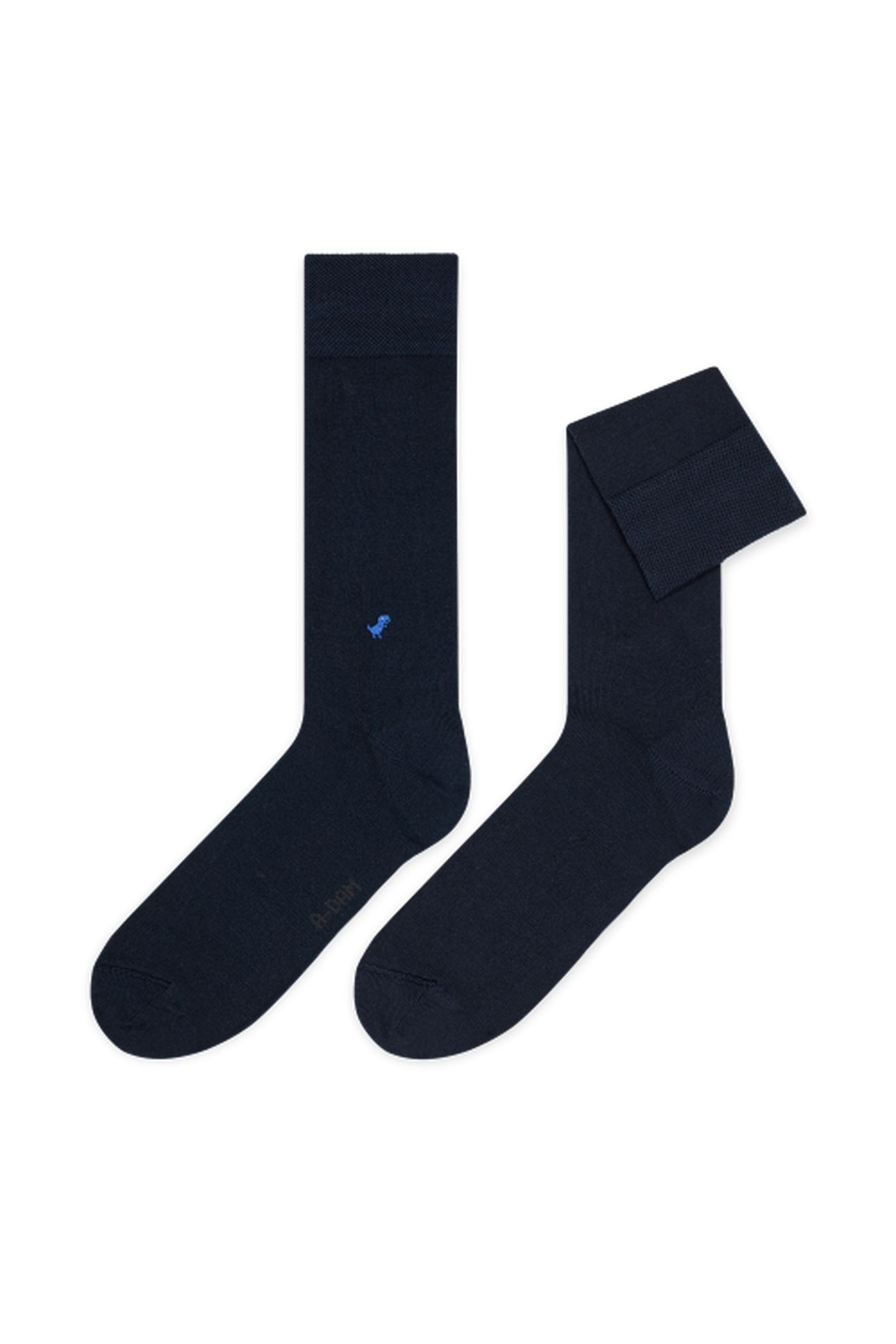 A-DAM 3-PACK DRESS SOCKS NAVY DINO BLUE DARK NAVY 2