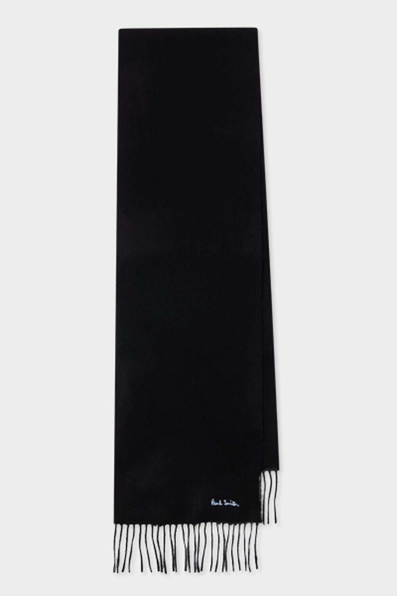 MEN SCARF PLAIN WOOL BLACK MELANGE 1