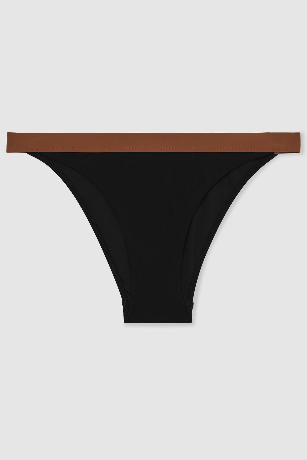 CONTRAST TRIM BIKINI BOTTOM BLACK/TAN 4