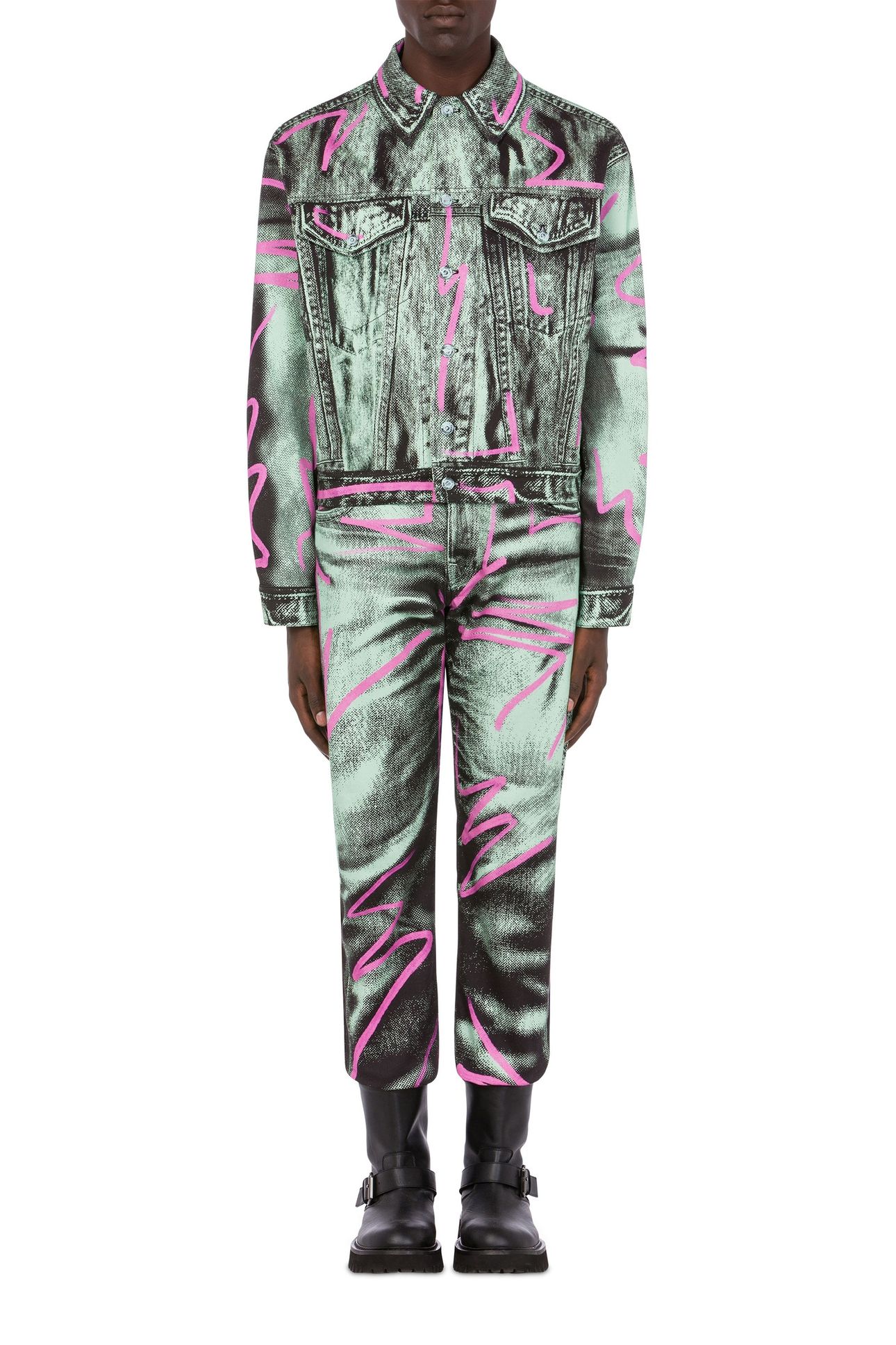 SHADOWS & SQUIGGLES COTTON BULL JACKET GREY 1