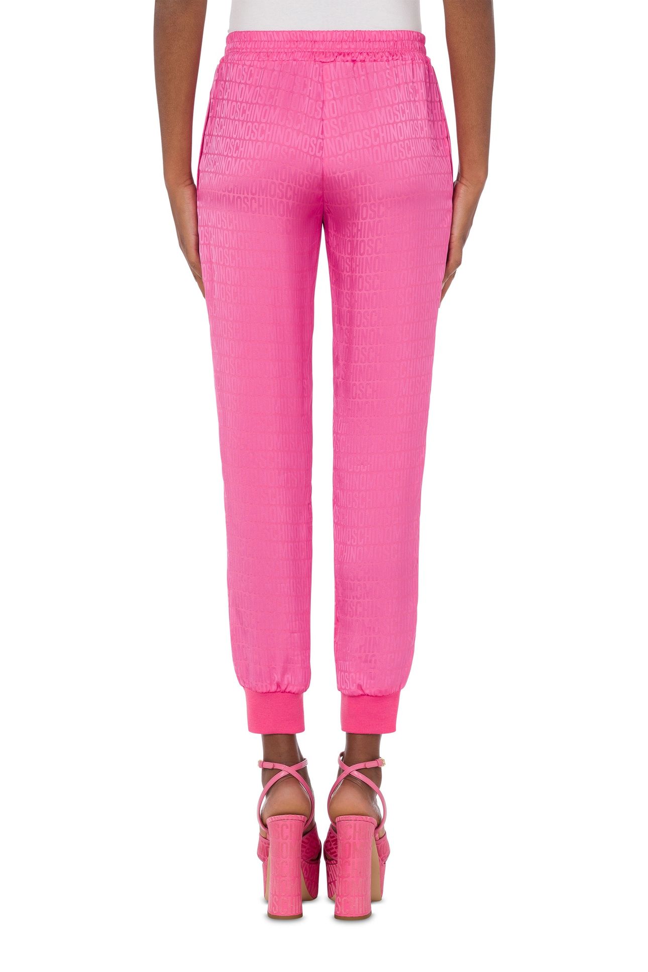 ALLOVER LOGO TWILL JOGGERS PINK 2