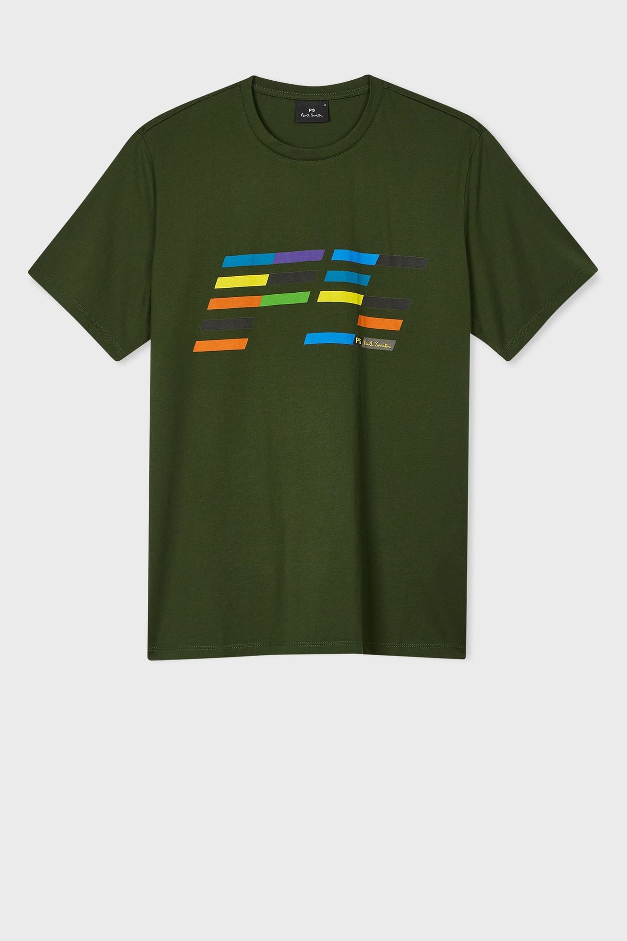 MENS REG FIT SS TSHIRT PS SLANT LOGO BOTTLE GREEN 4