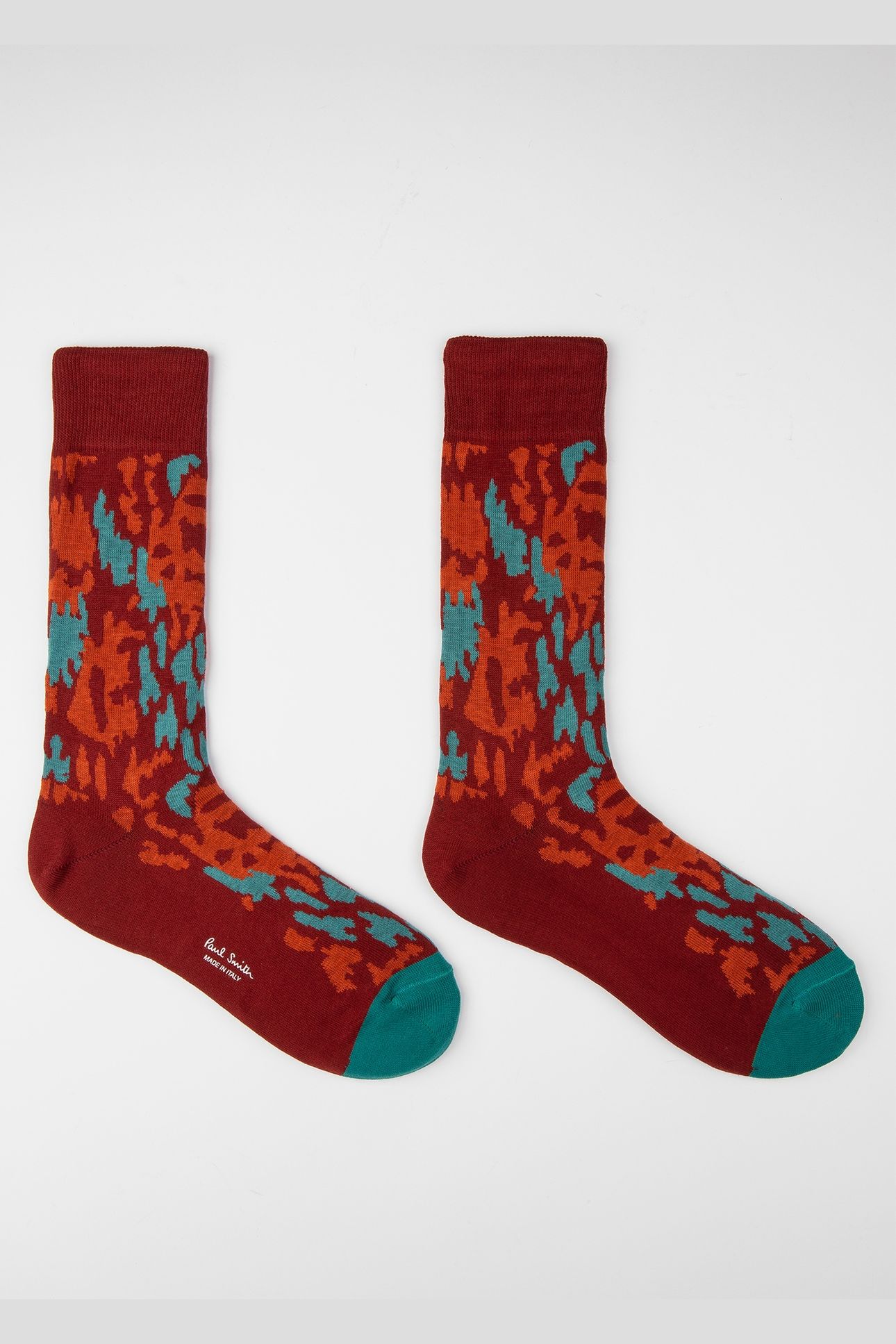 MEN SOCK BRISTOL CAMO BURGUNDY/ BORDE 2