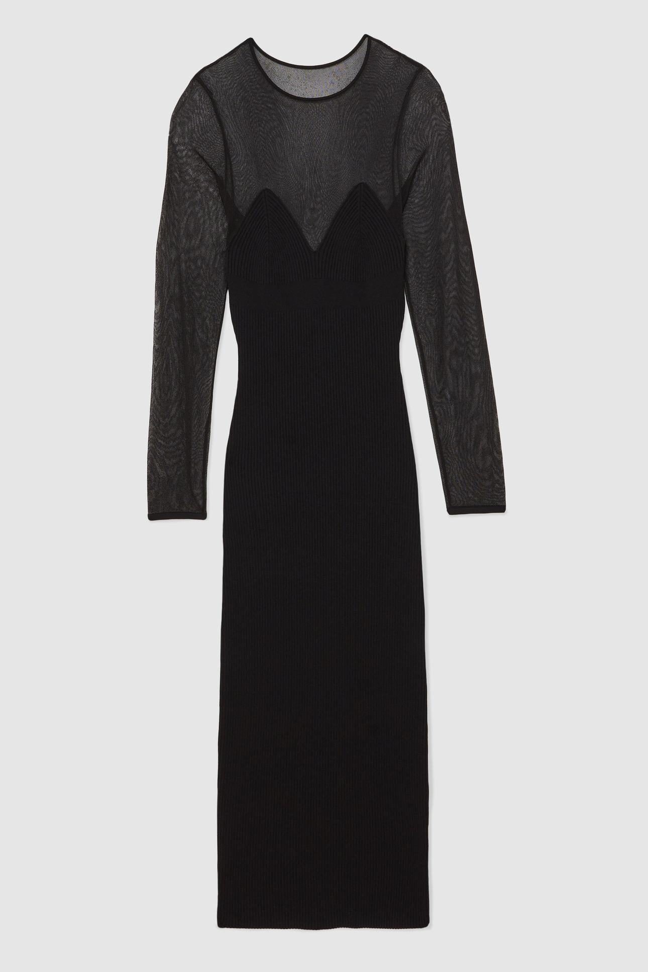 SHEER KNITTED DRESS BLACK 3