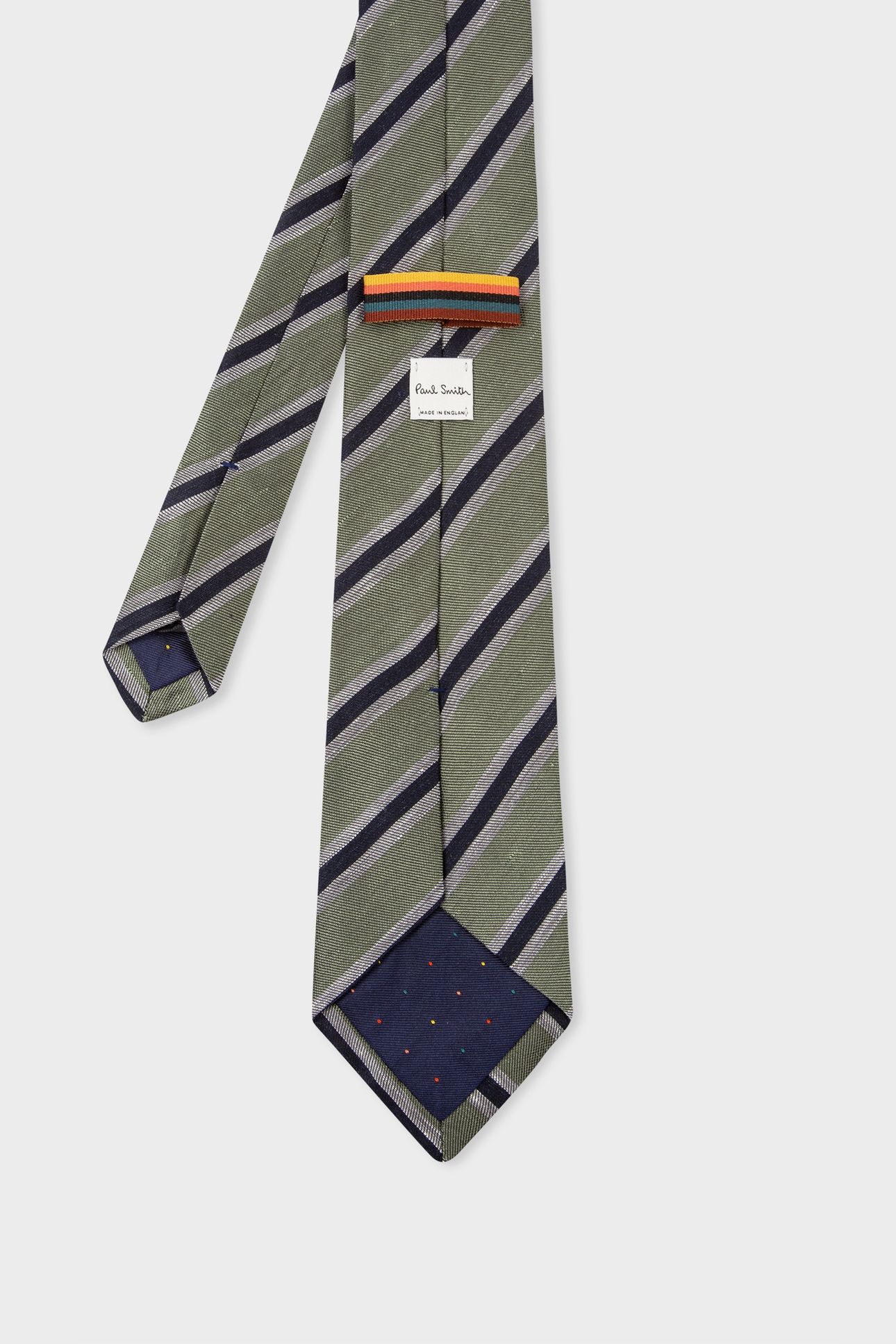 MEN TIE PASTEL STRIPE BOTTLE GREEN 2