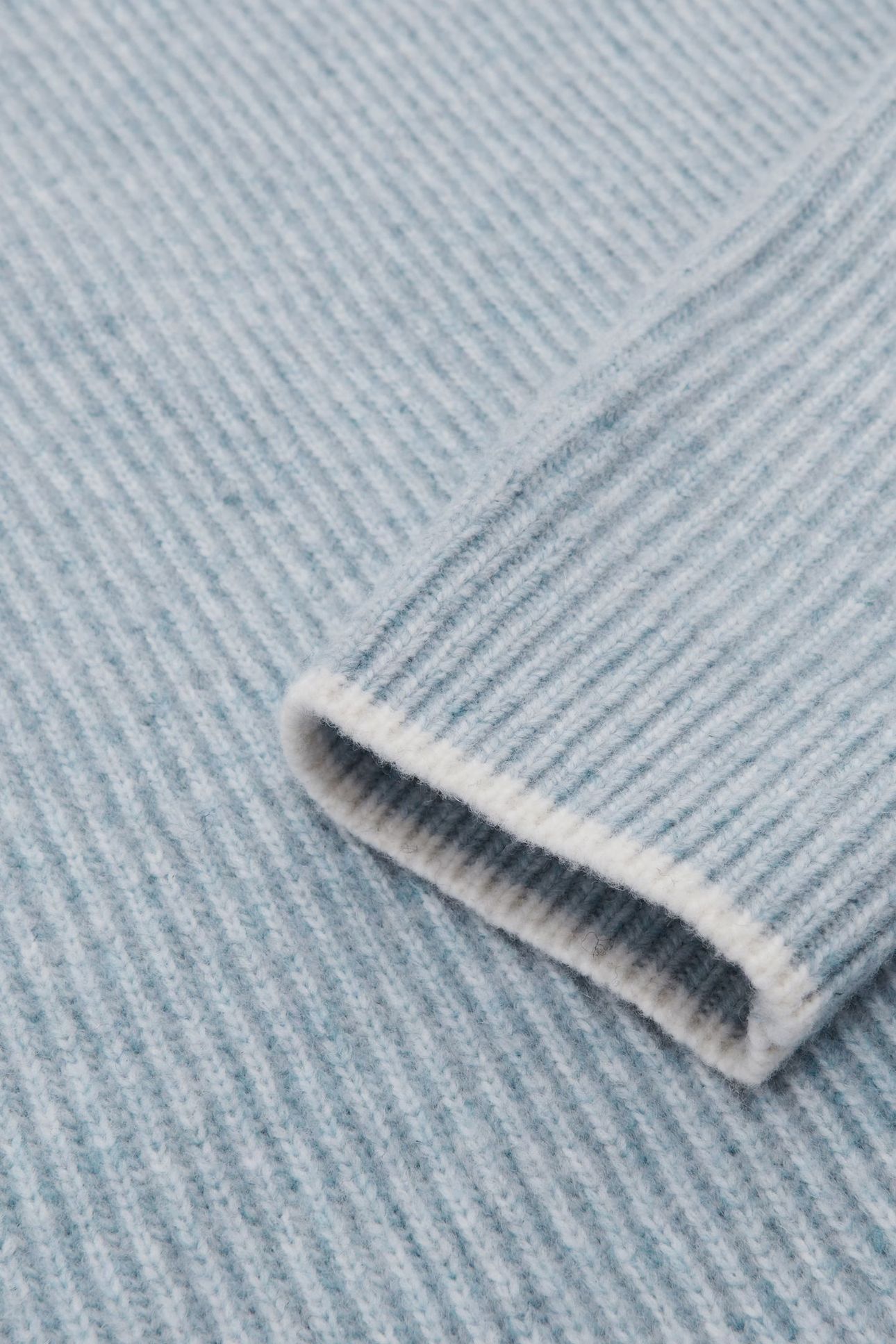 LS CREW BRUSHED WOOL RIBBED JUMPER SOFT BLUE 6