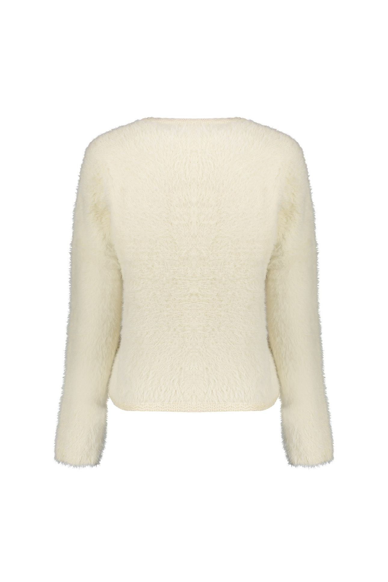 CARDIGAN HAIRY OFF-WHITE 2