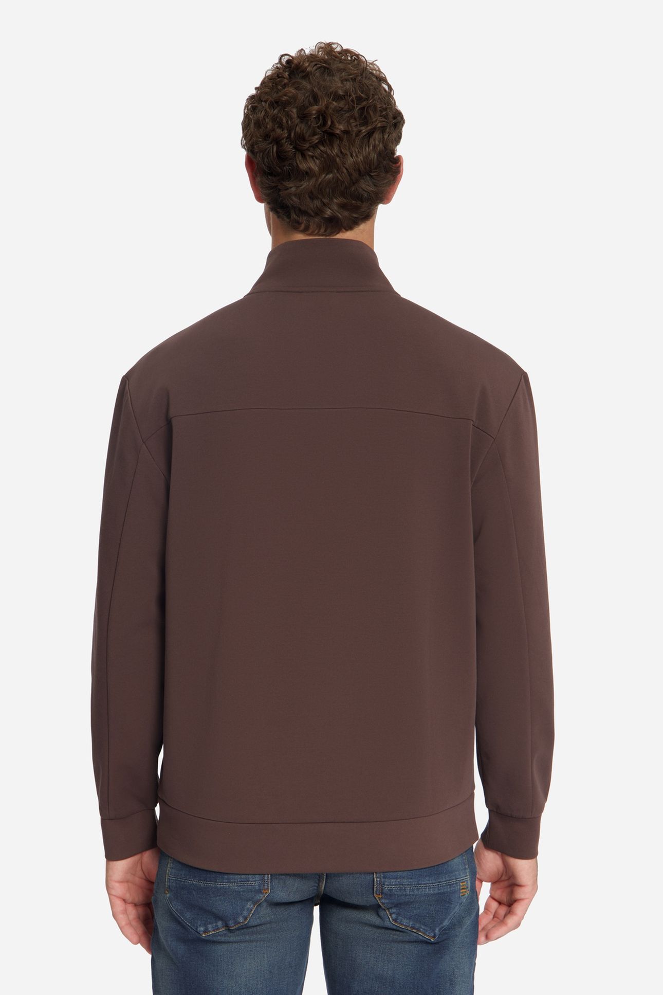 SWEATER HALF ZIP DARK BROWN 3