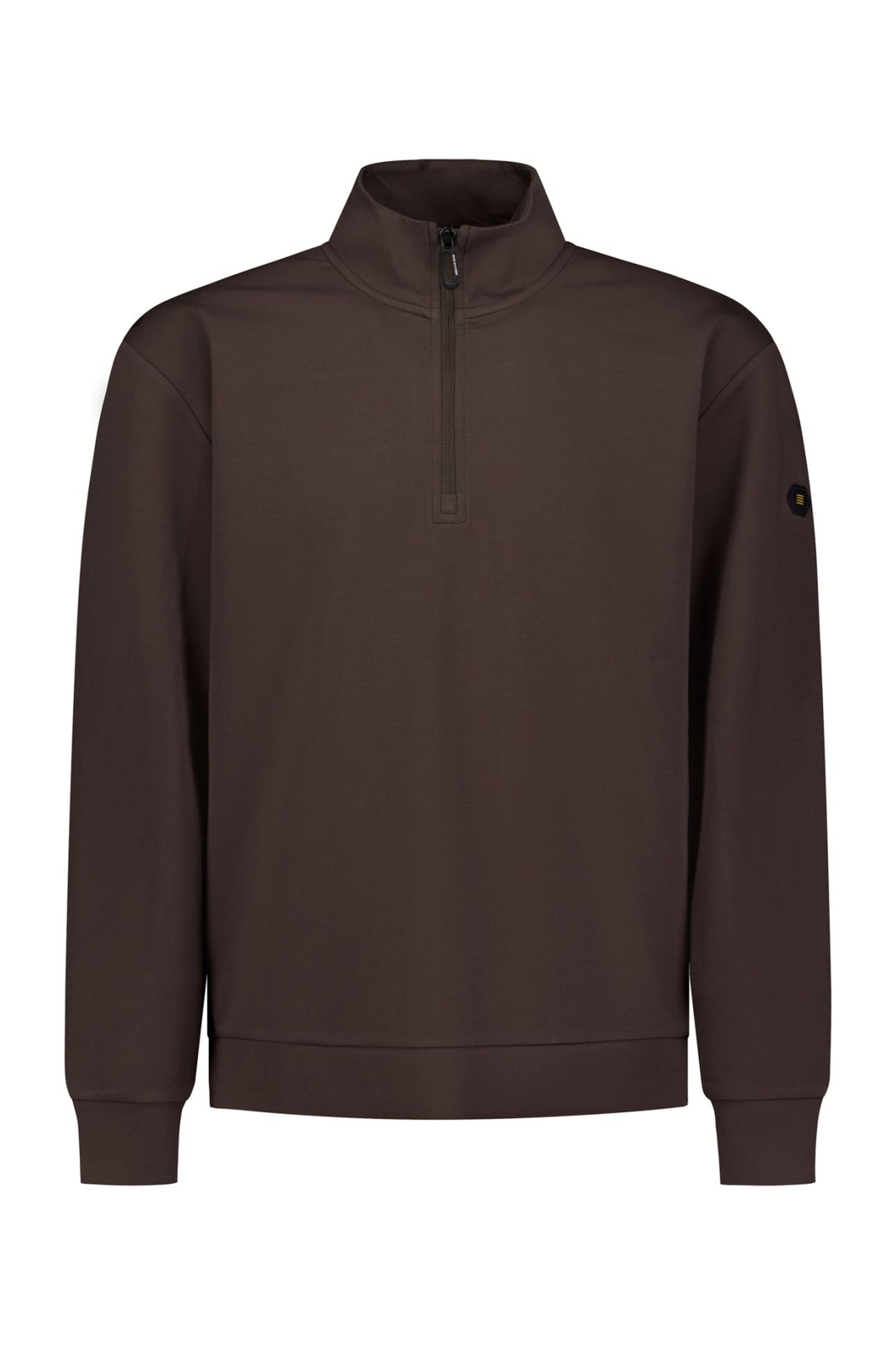 SWEATER HALF ZIP DARK BROWN 4