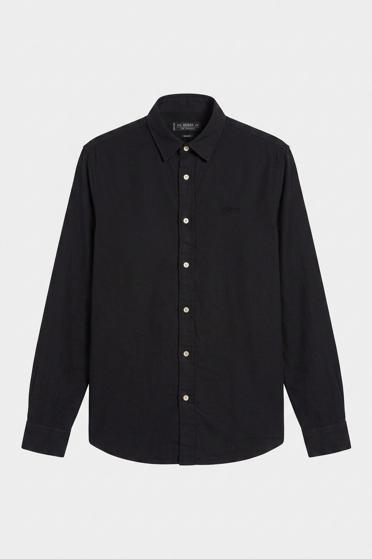 LS FLANNEL TWILL SHI JET BLACK A996 3