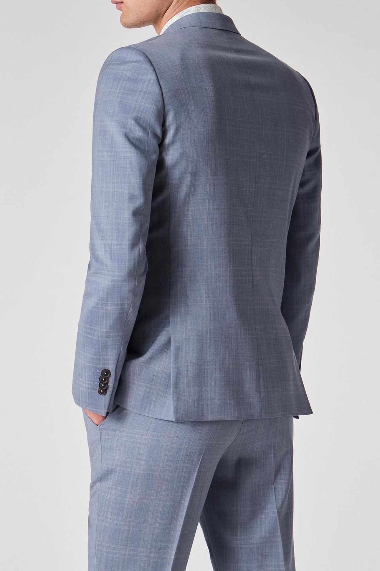MENS TAILORED FIT 2BTN SUIT LIGHT BLUE 2