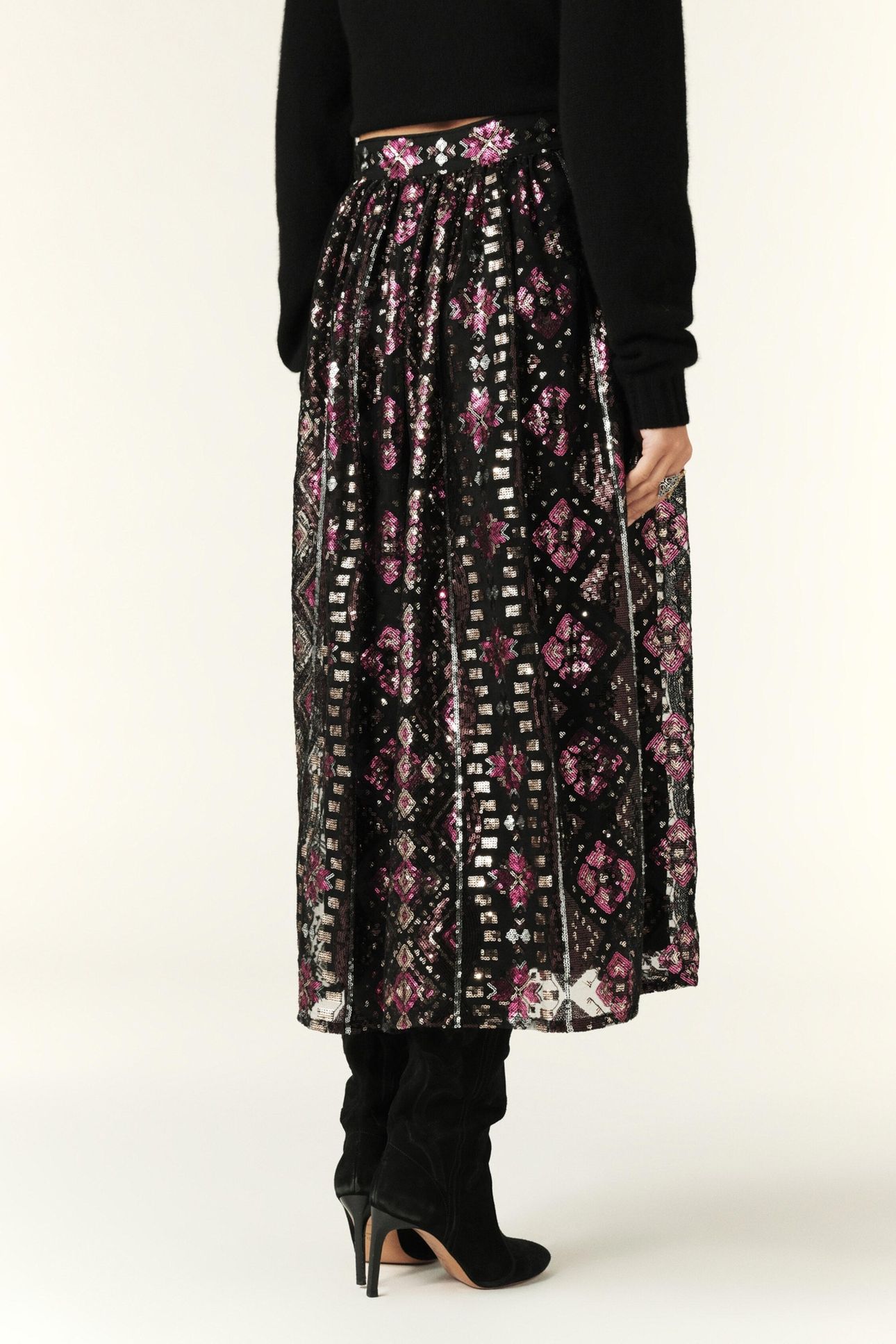MID-LENGTH SKIRT BLACK 2