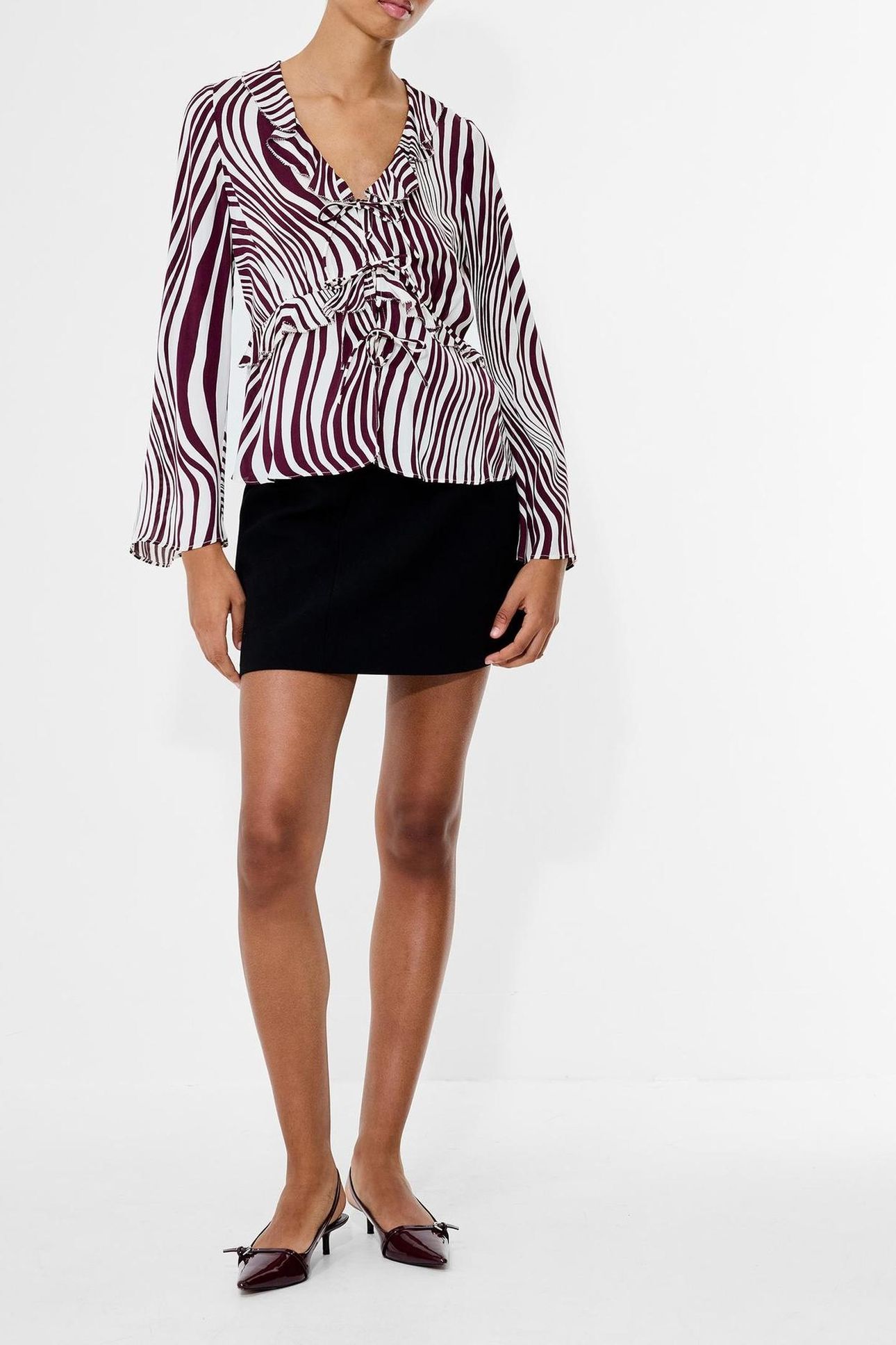 ZIGGY LARA VISCOSE TOP BORDEAUX RED/PORCELA BORDEAUX RED/POR 1
