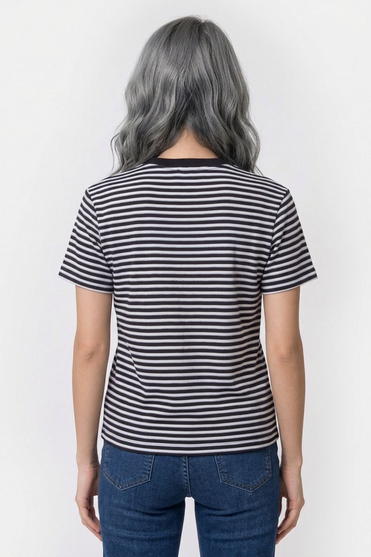 SS SARA STRIPED TOP BLUE LGT BLUE WHITE 2