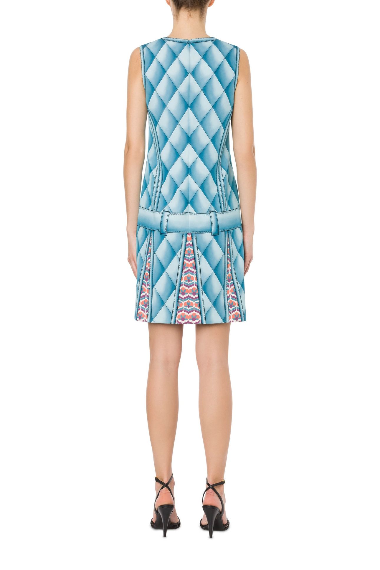 TROMPE L'OEIL PRINT DRESS BLUE 2