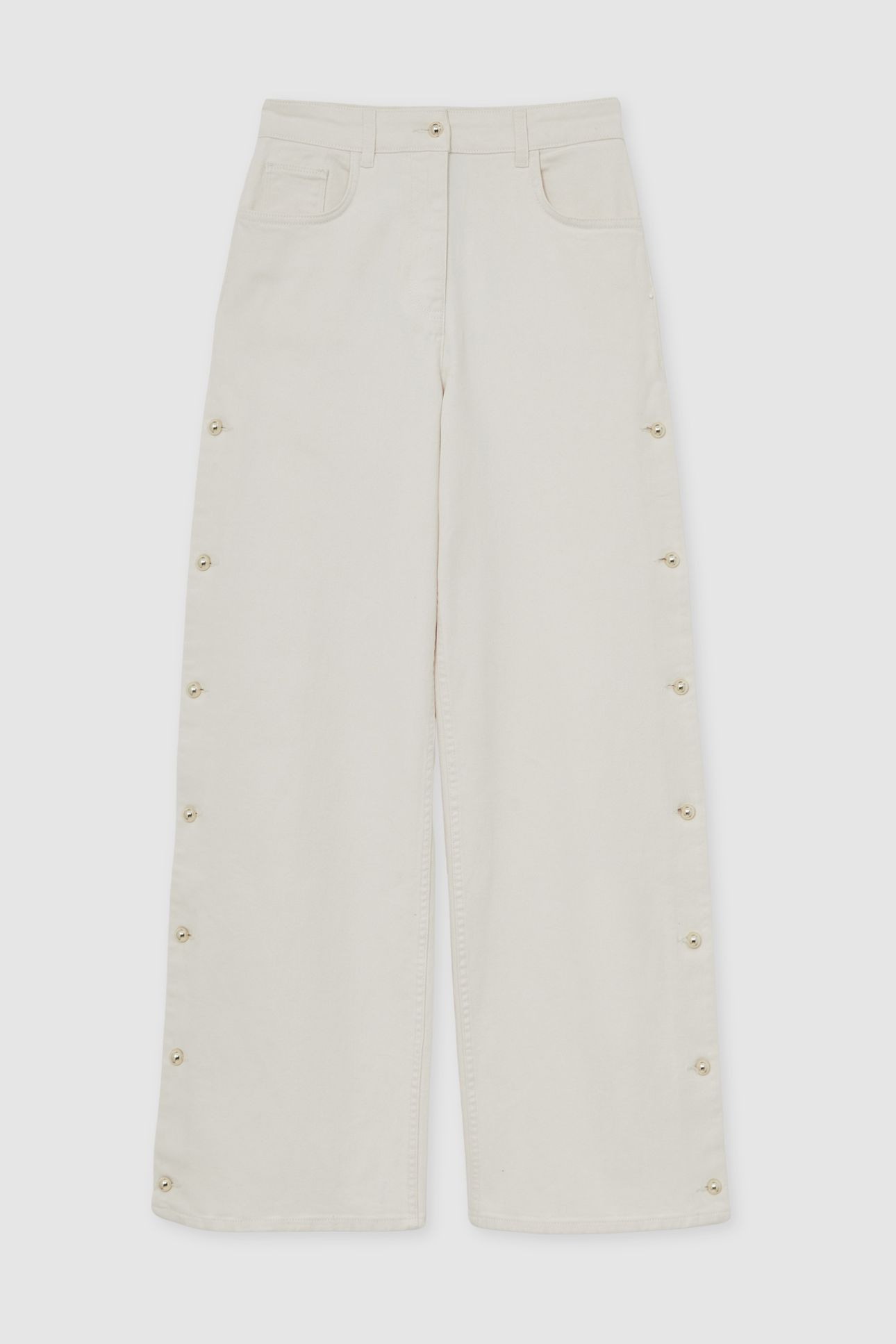 WIDE SIDE DETAIL JEAN CREAM 4
