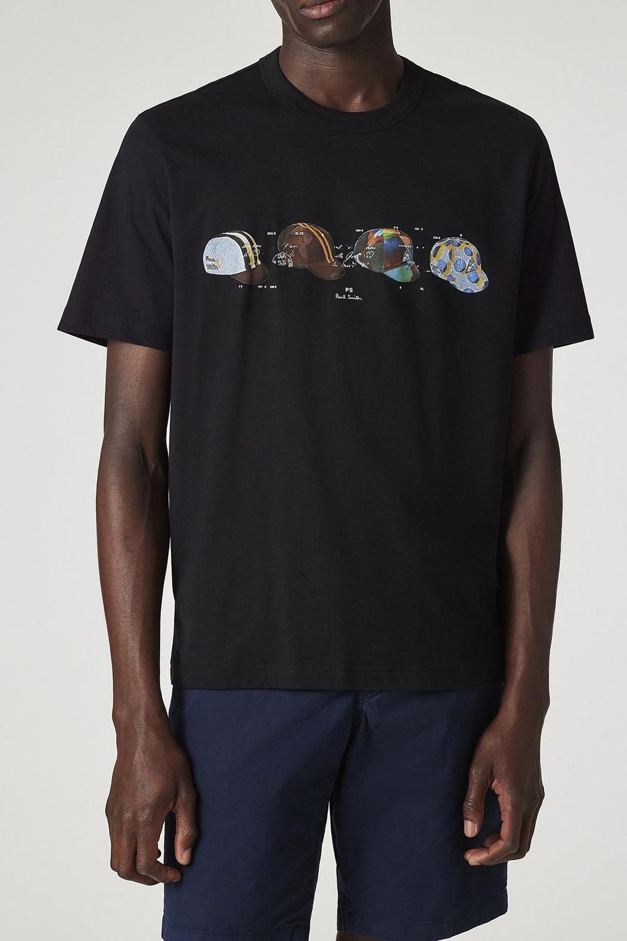 MENS SS TSHIRT CYCLING CAPS BLACK 1