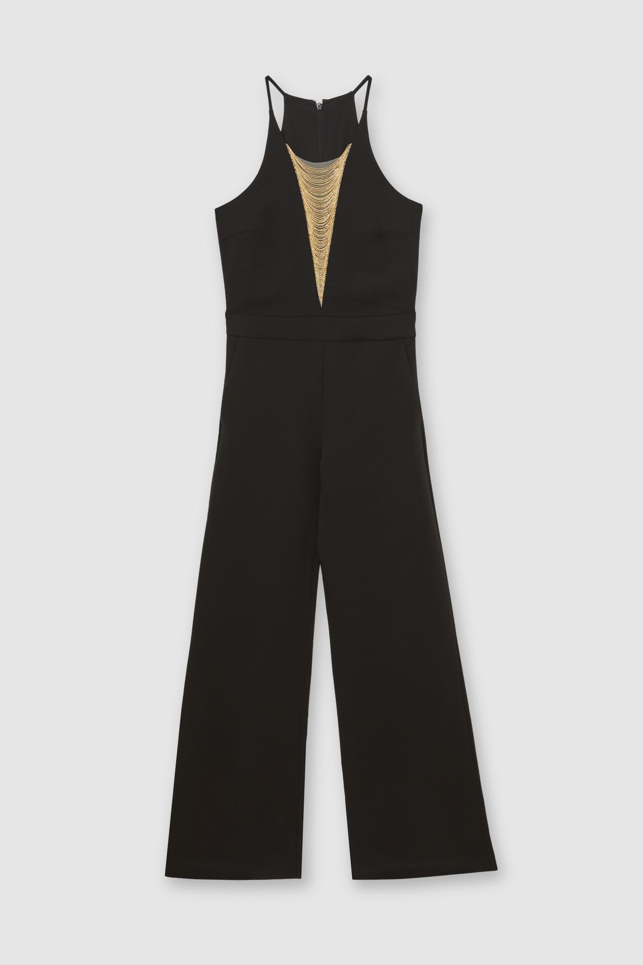 CHAIN DETAIL JUMPSUIT BLACK 3