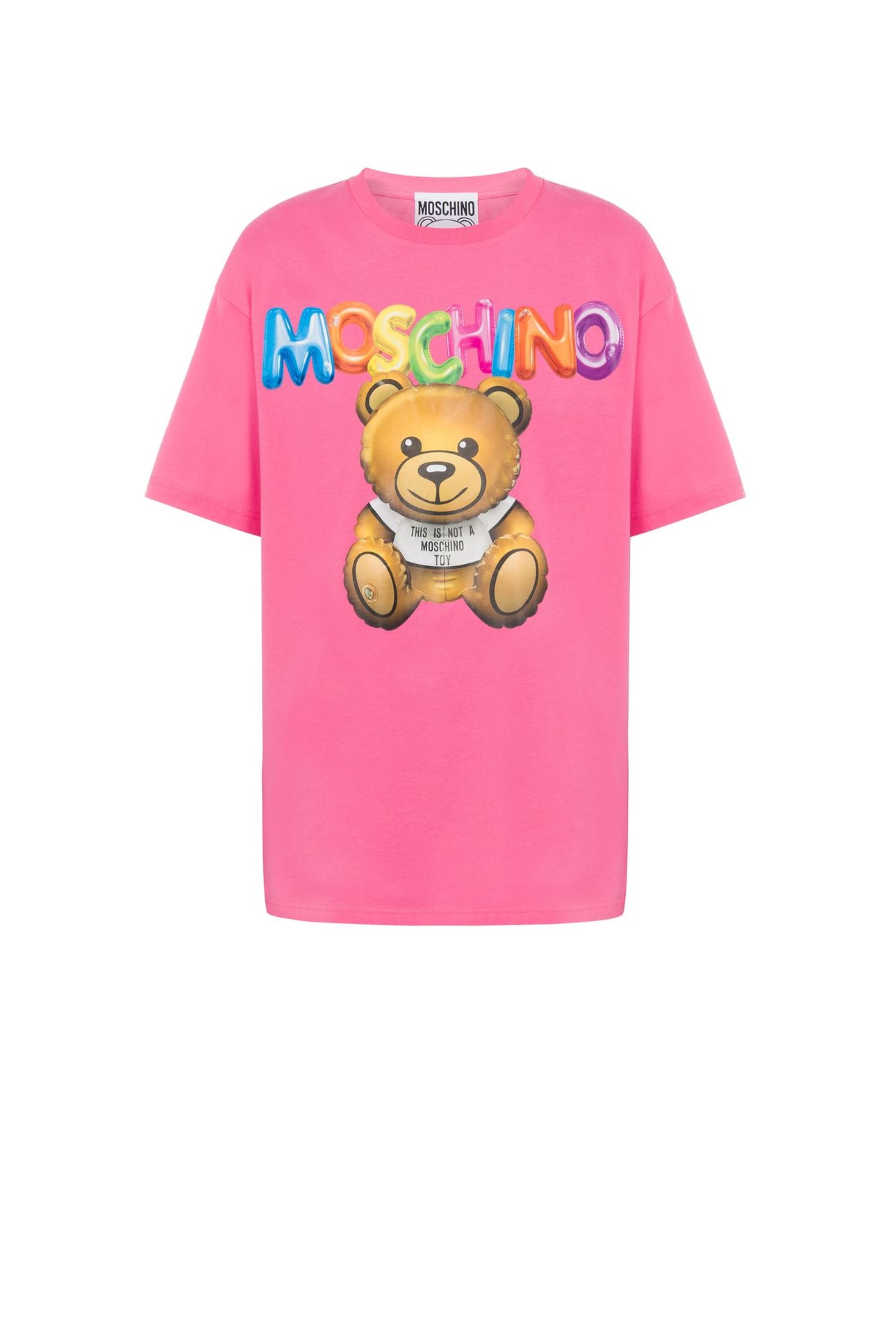 INFLATABLE TEDDY BEAR ORGANIC JERSEY T-SHIRT PINK 3