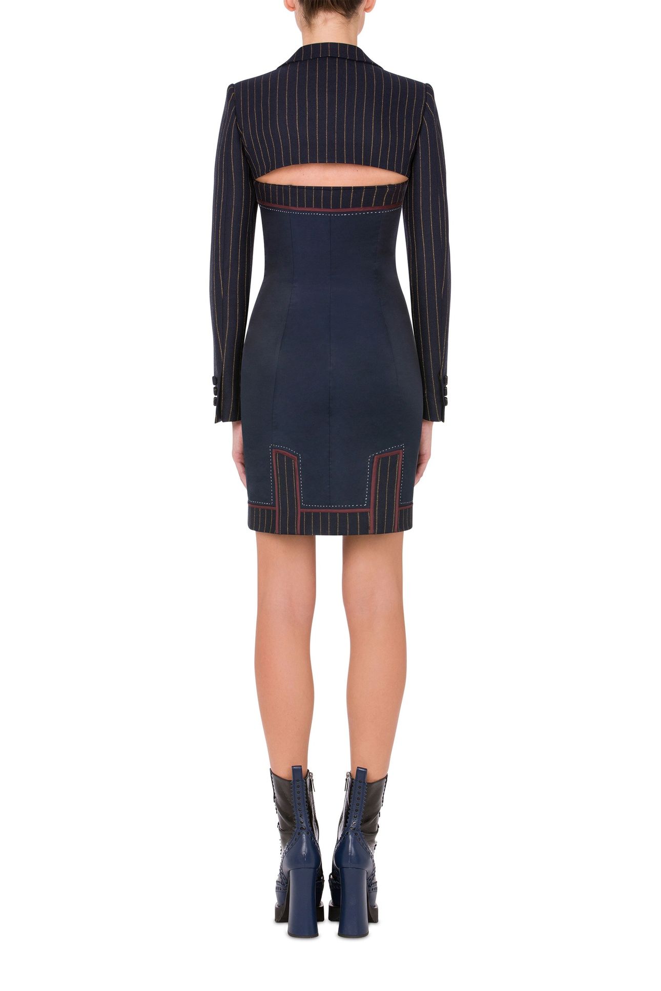 JACQUARD WOOL SHRUG BLUE 2