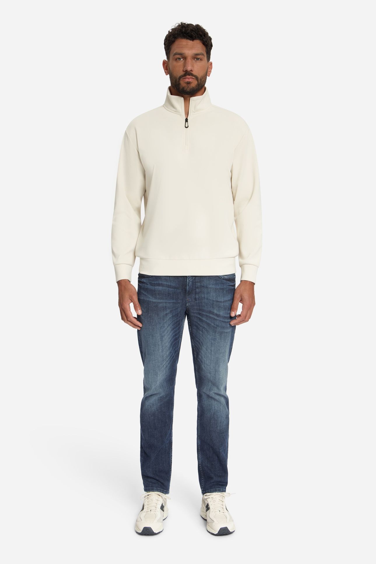 SWEATER HALF ZIP STONE 3