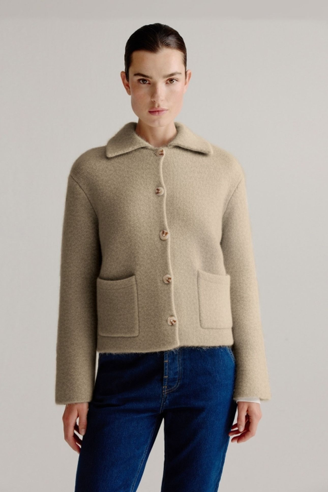 LINDA JACKET LIGHT KHAKI PRINT 2