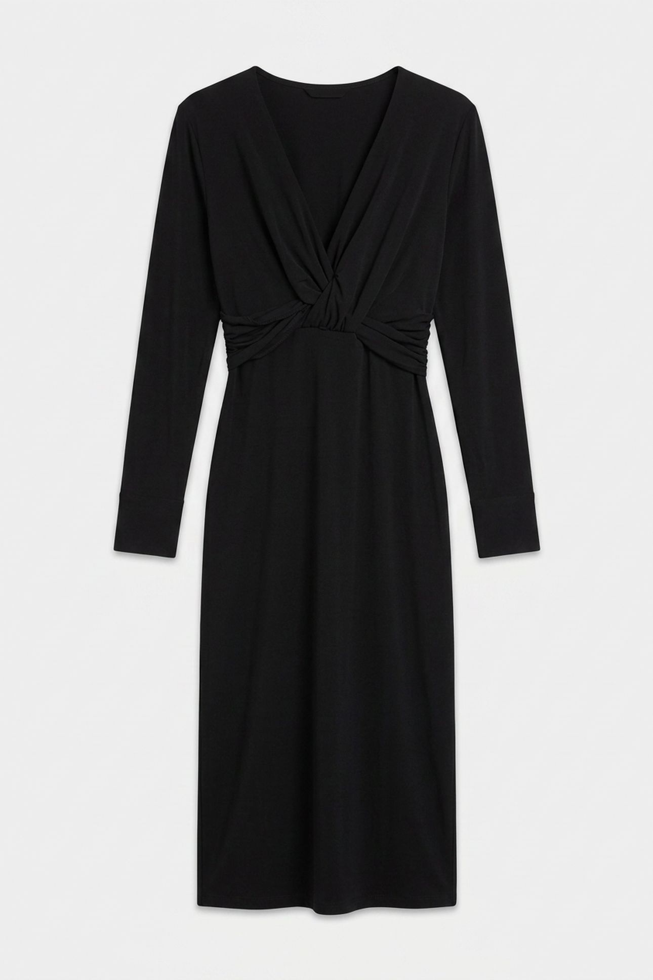 MATILDE LS WRAP DRES JET BLACK A996 3