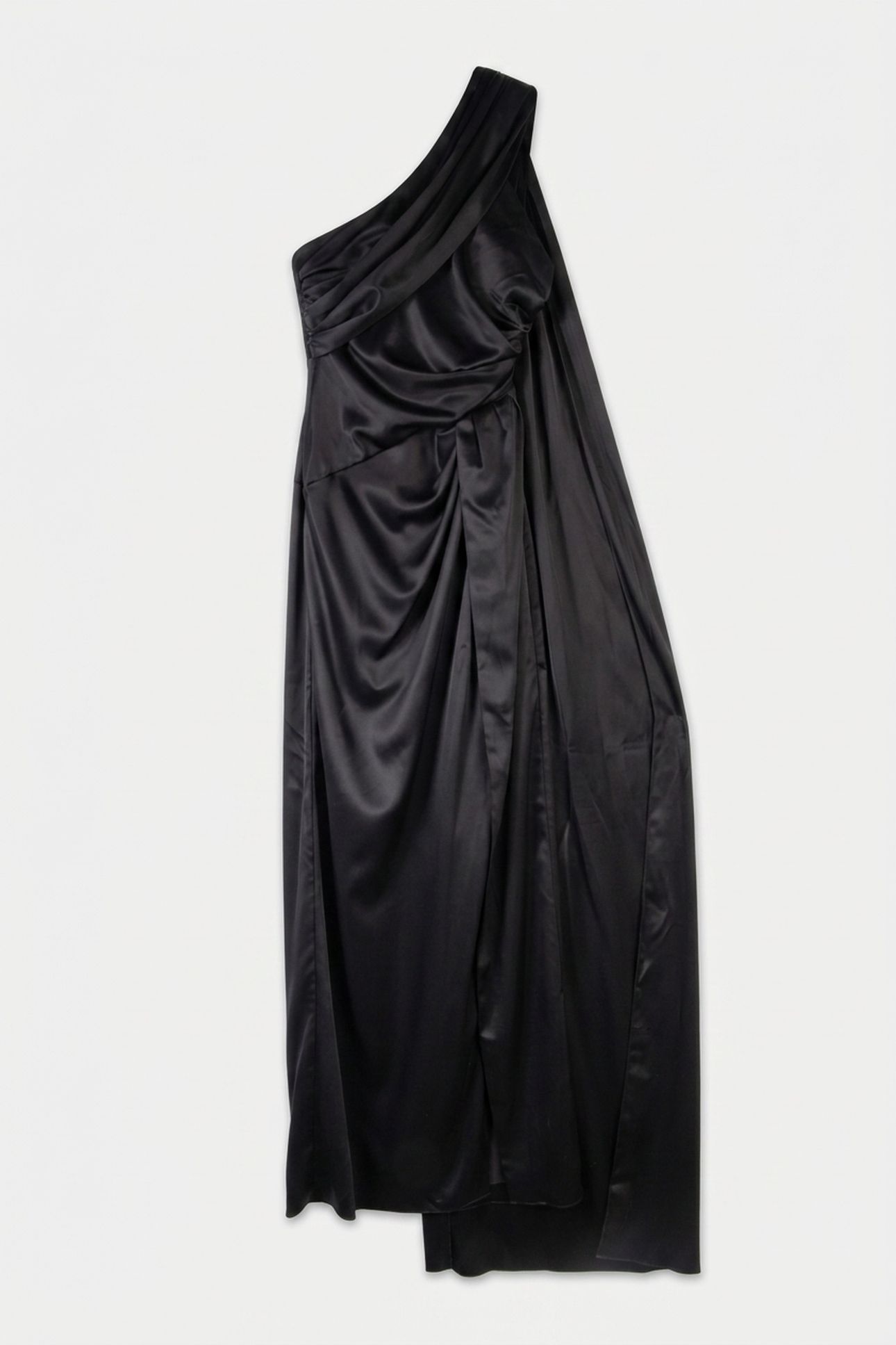 ARETHA DRAPED LONG D JET BLACK A996 3