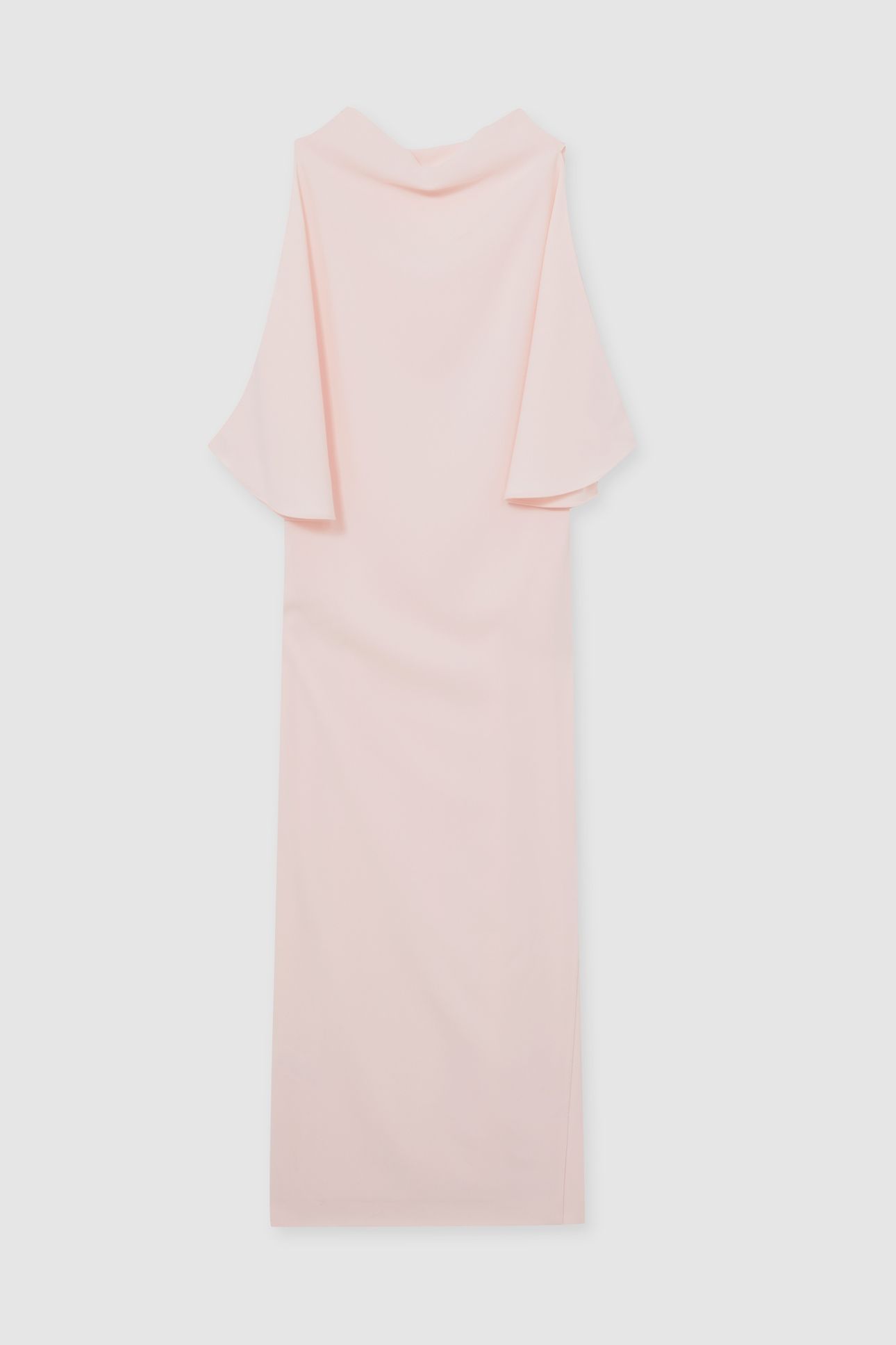 COLD SHOULDER MIDI DRESS PALE PINK 3