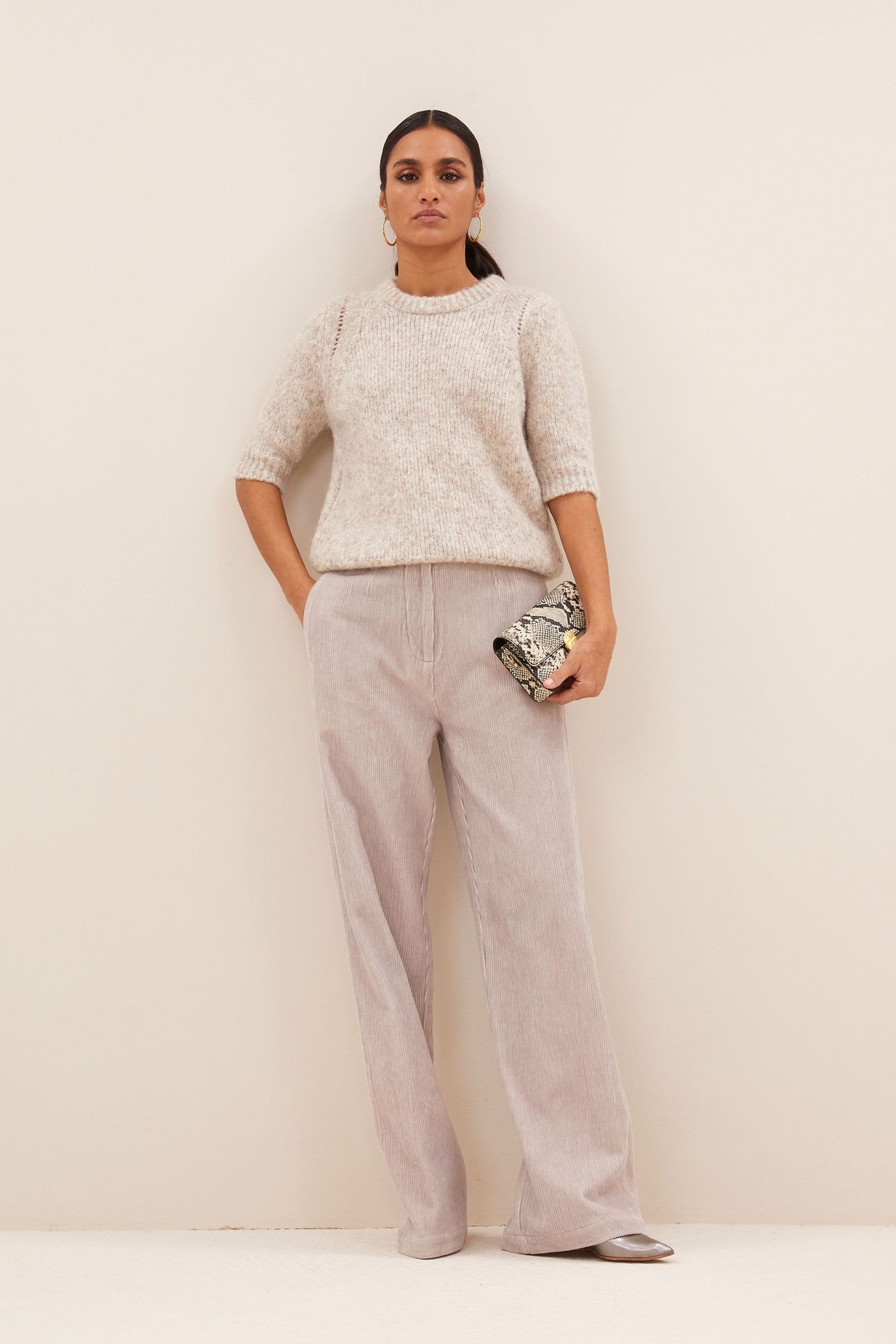 ODIN CORD PANTS LIGHT CHALK 1